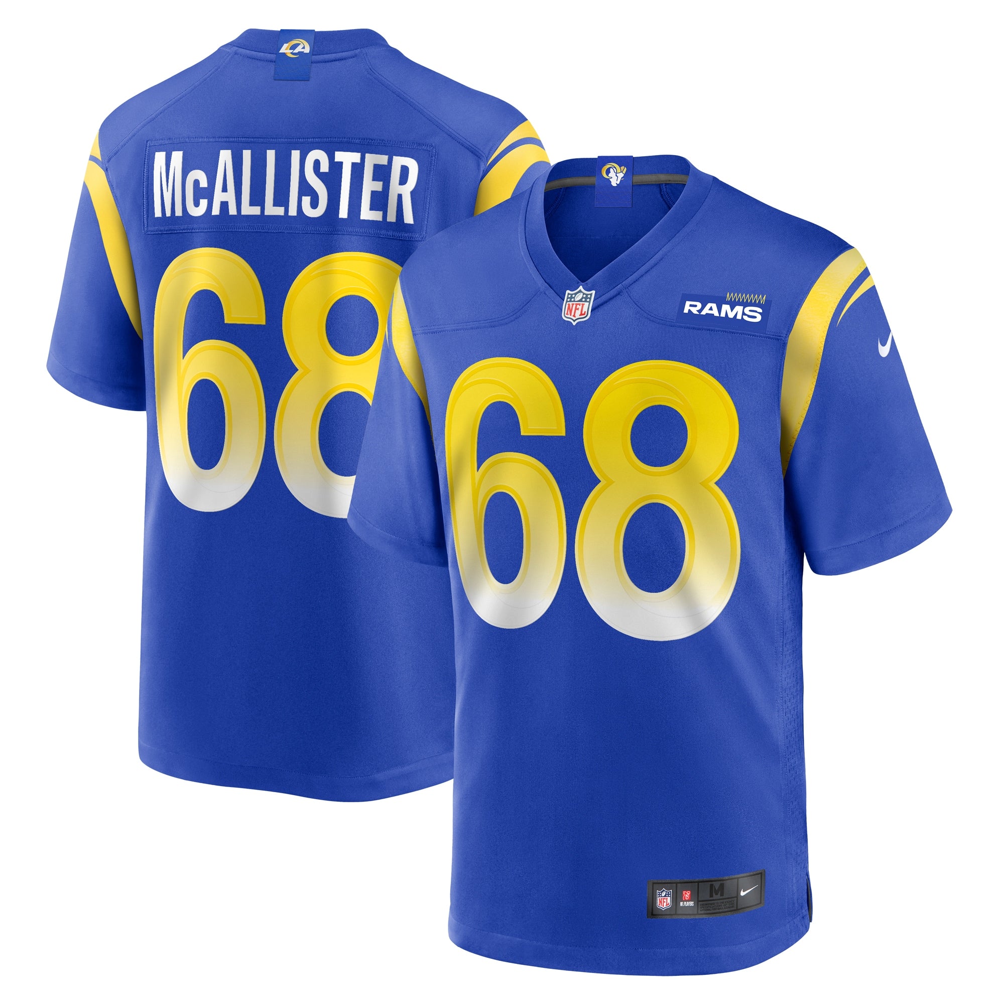 Mike McAllister Los Angeles Rams Nike Home Game Jersey   Royal