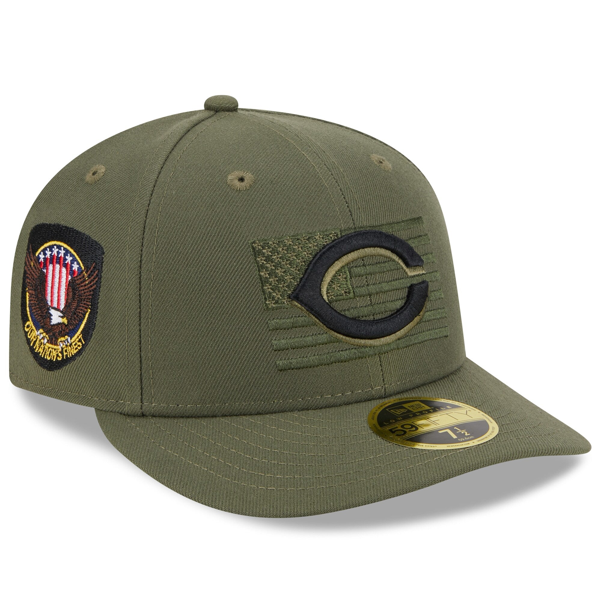Cincinnati Reds New Era 2023 Armed Forces Day Low Profile 59FIFTY Fitted Hat - Green
