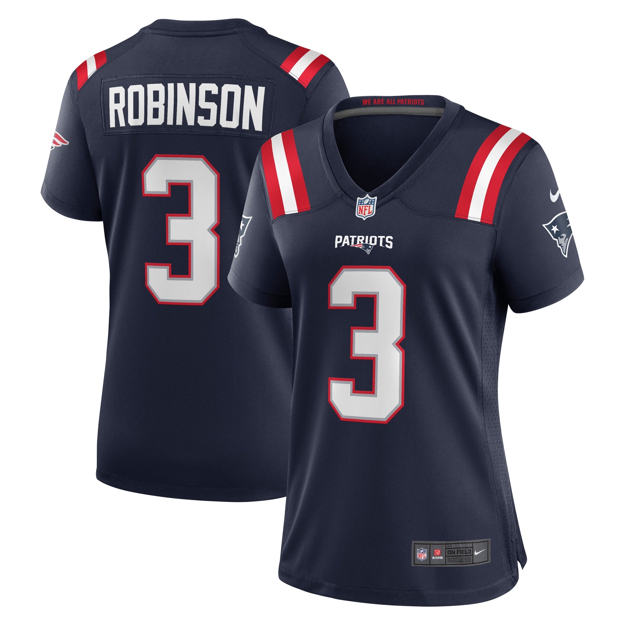 James Robinson New England Patriots Nike Women s Nike Women s All Player Jersey   Navy