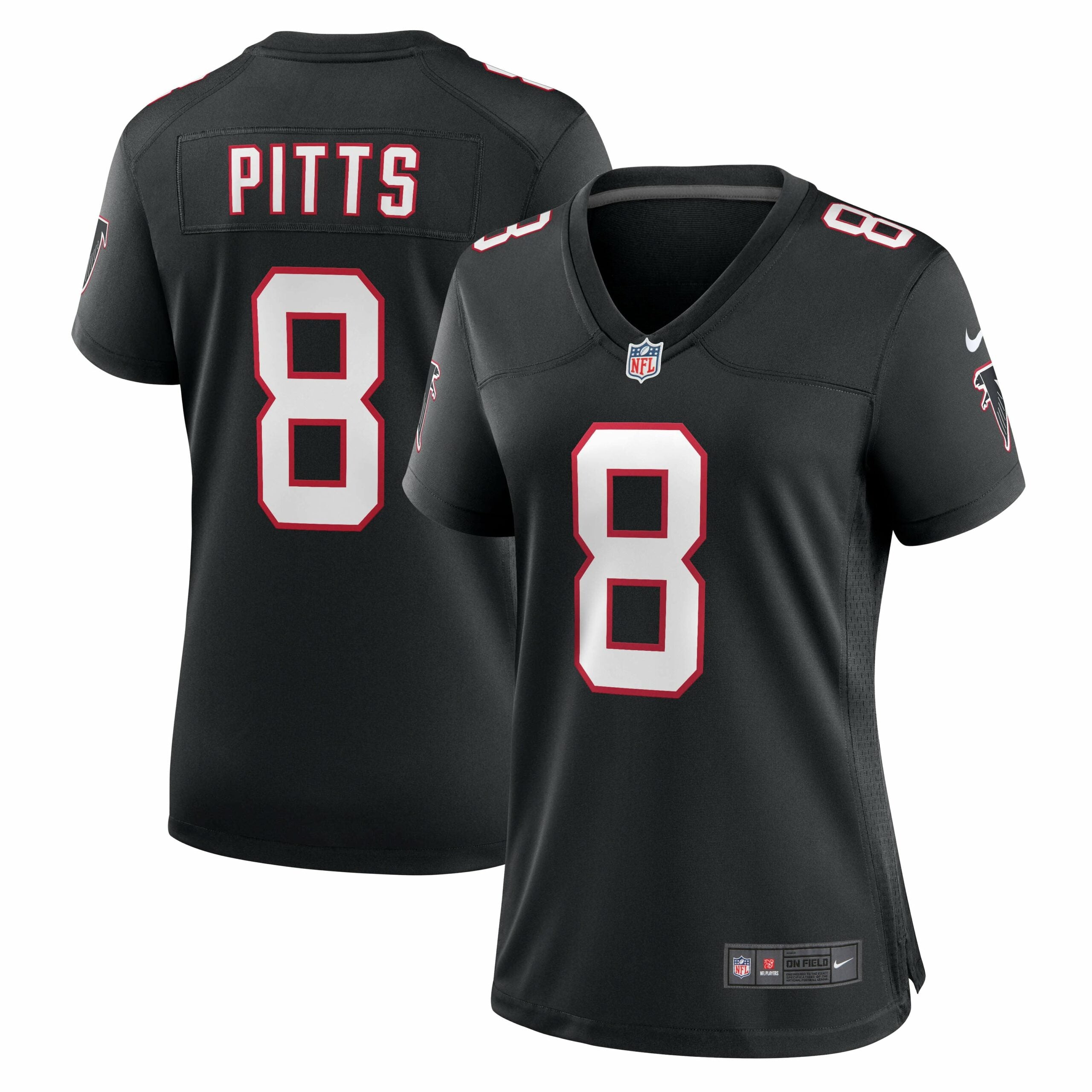 Women s Nike Kyle Pitts Black Atlanta Falcons Game Jersey