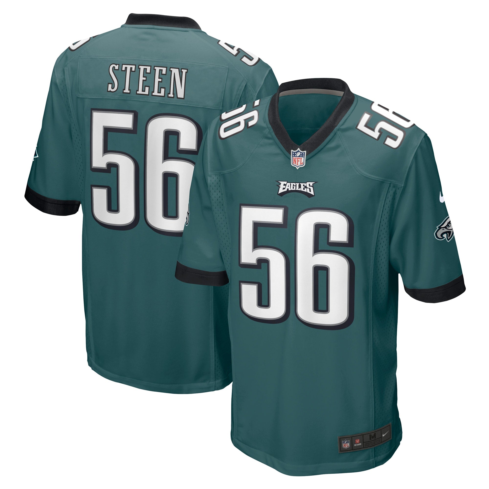 Tyler Steen Philadelphia Eagles Nike Team Game Jersey   Midnight Green