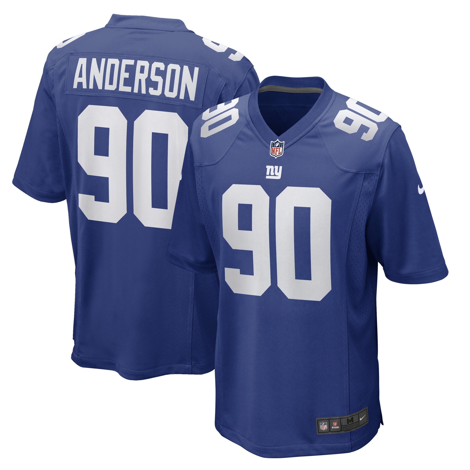 Men s Nike Ryder Anderson Royal New York Giants Game Player Jersey