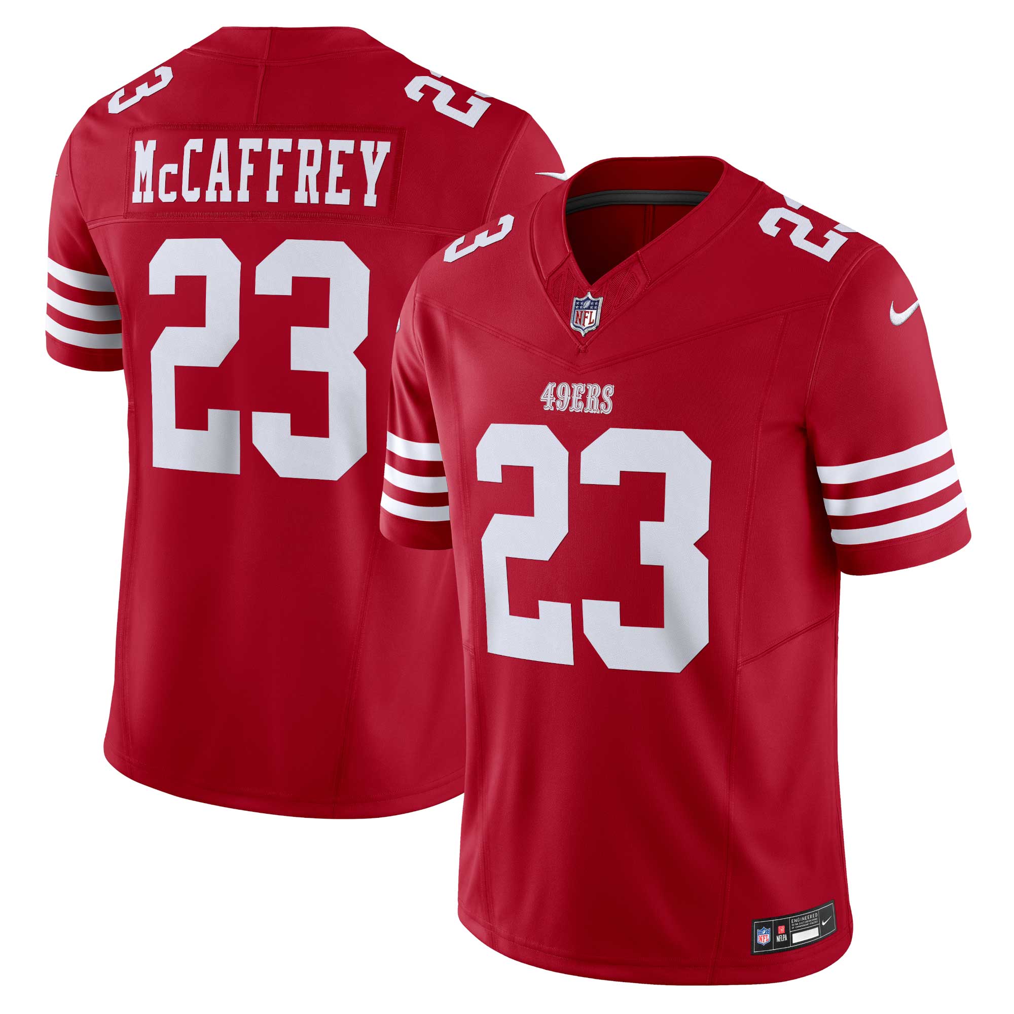 Christian McCaffrey San Francisco 49ers Nike Vapor F.U.S.E. Limited Jersey   Scarlet