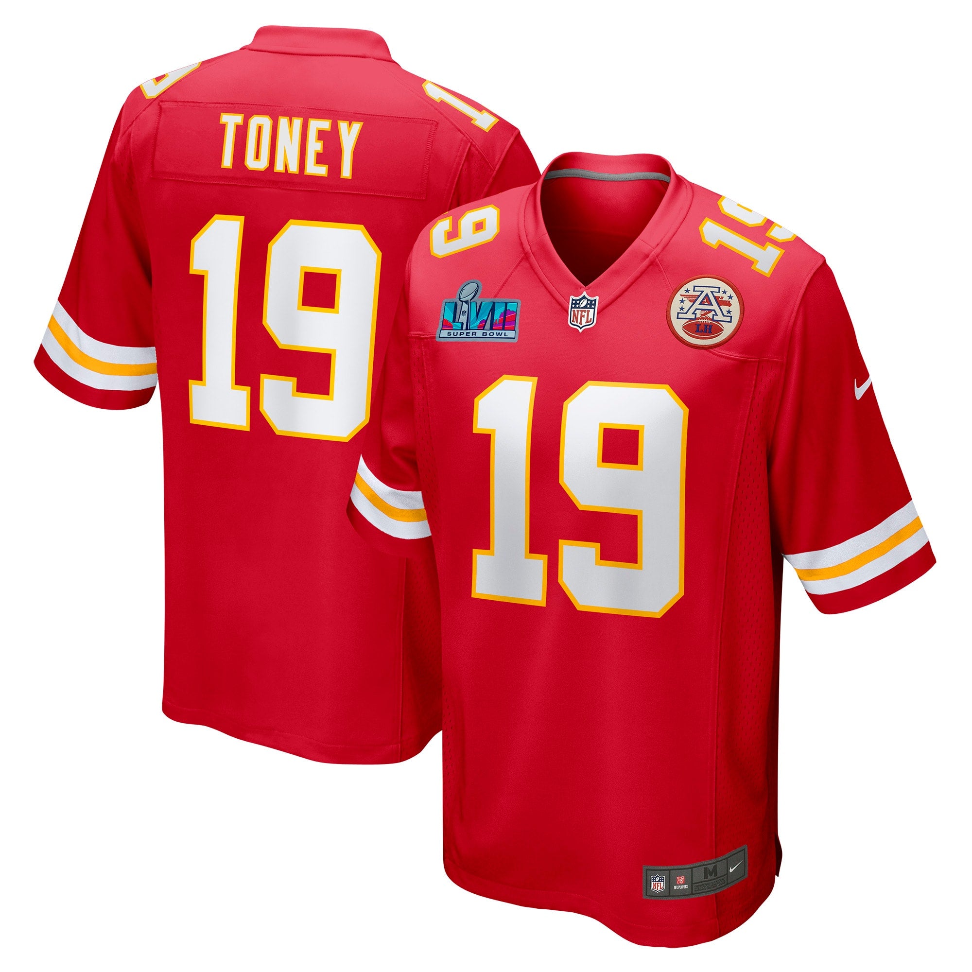 Kadarius Toney Kansas City Chiefs Nike Super Bowl LVII Patch Game Jersey   Red