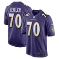 Men s Nike Kevin Zeitler Purple Baltimore Ravens Game Jersey