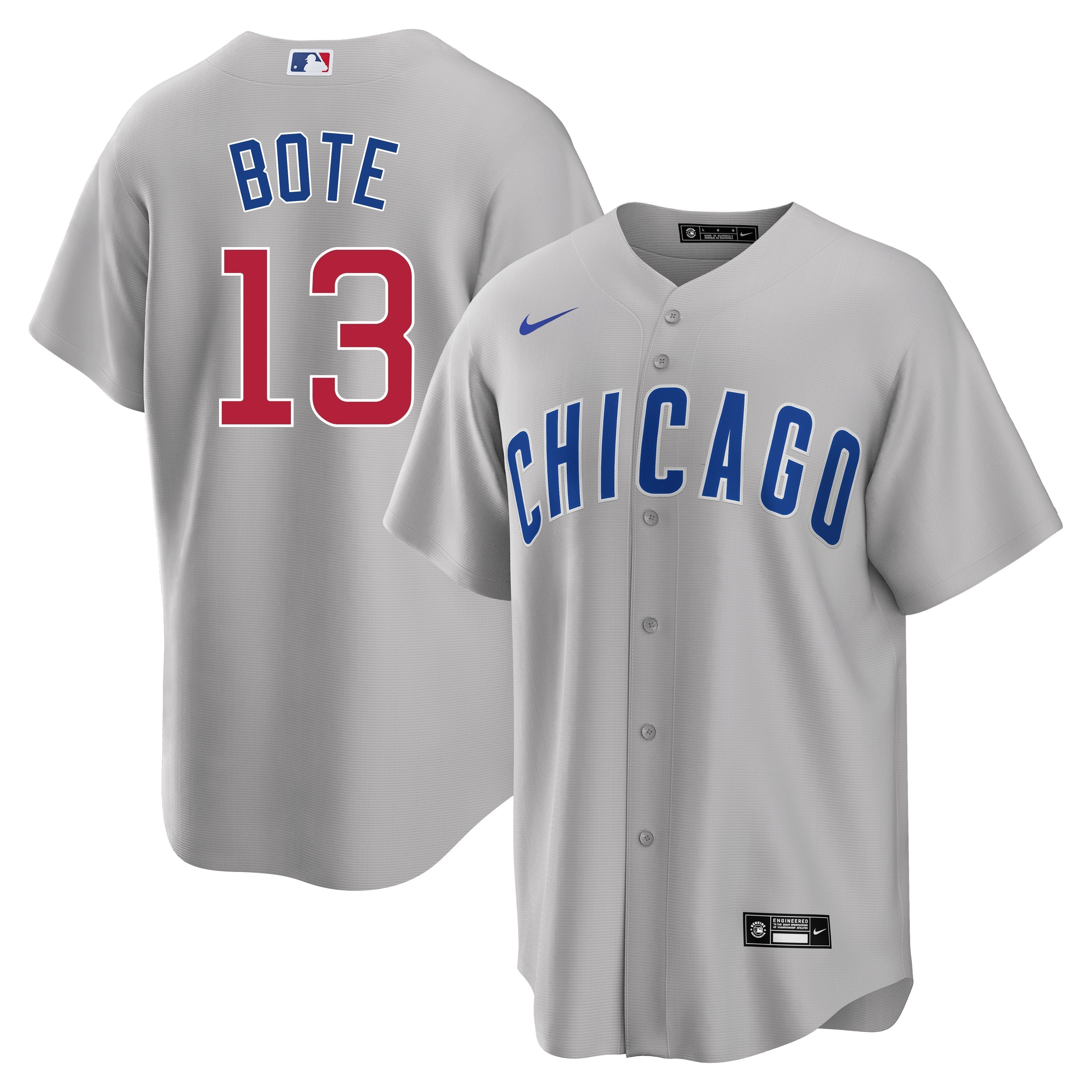 David Bote Chicago Cubs Road Gray Men's Replica Jersey
