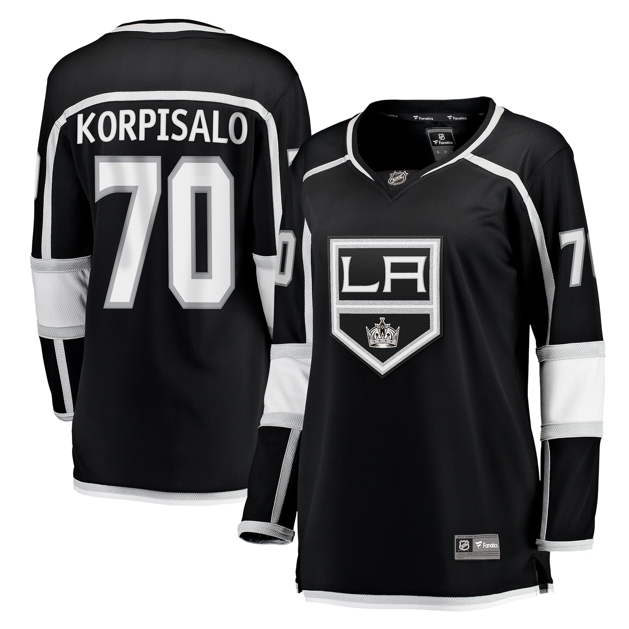 Women's Fanatics Branded Joonas Korpisalo Black Los Angeles Kings Home Breakaway Jersey