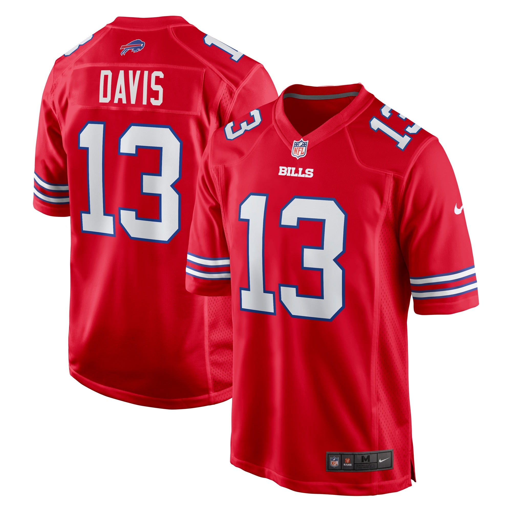 Gabe Davis Buffalo Bills Nike Alternate Game Jersey   Red