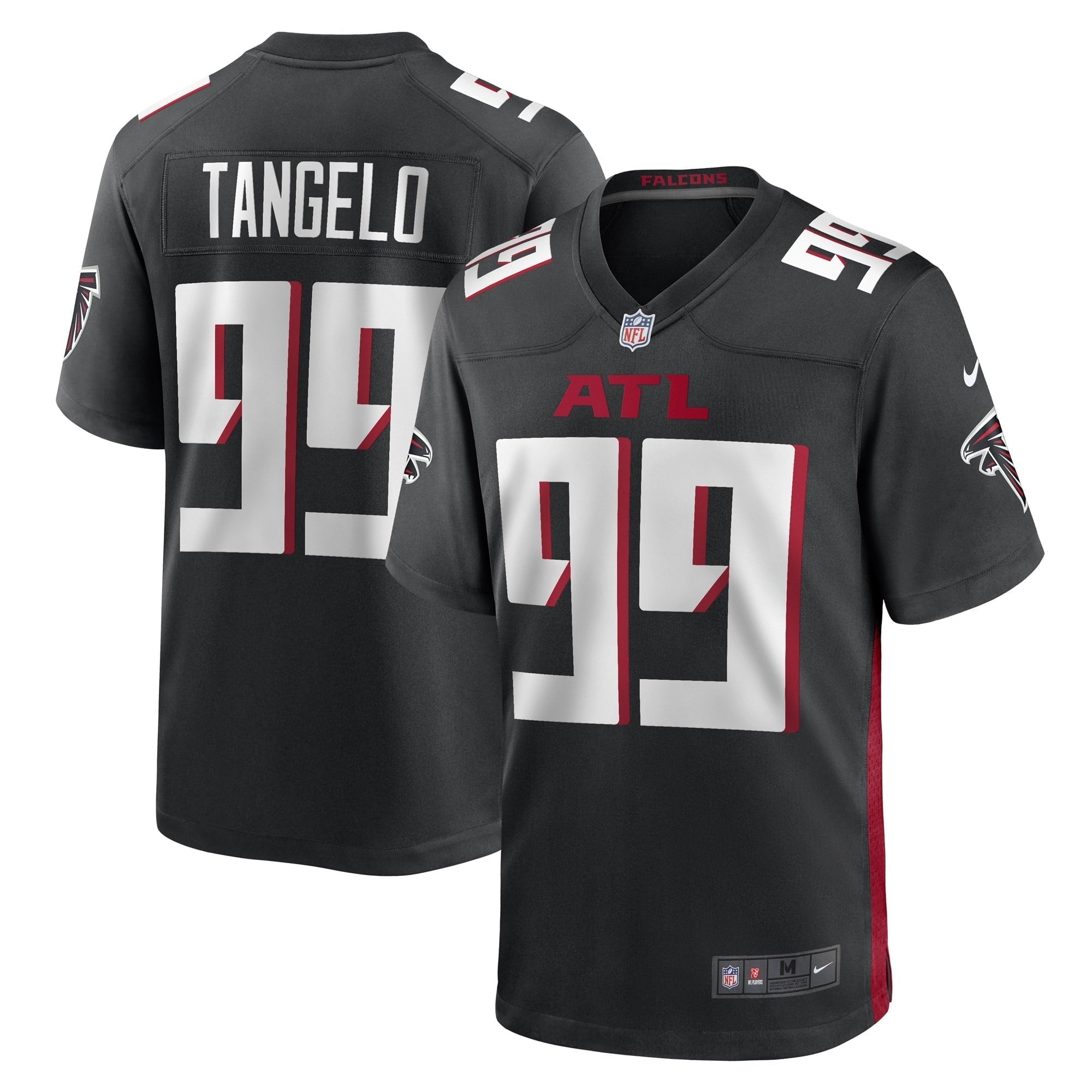 Men s Nike Black Derrick Tangelo Atlanta Falcons Game Player Jersey