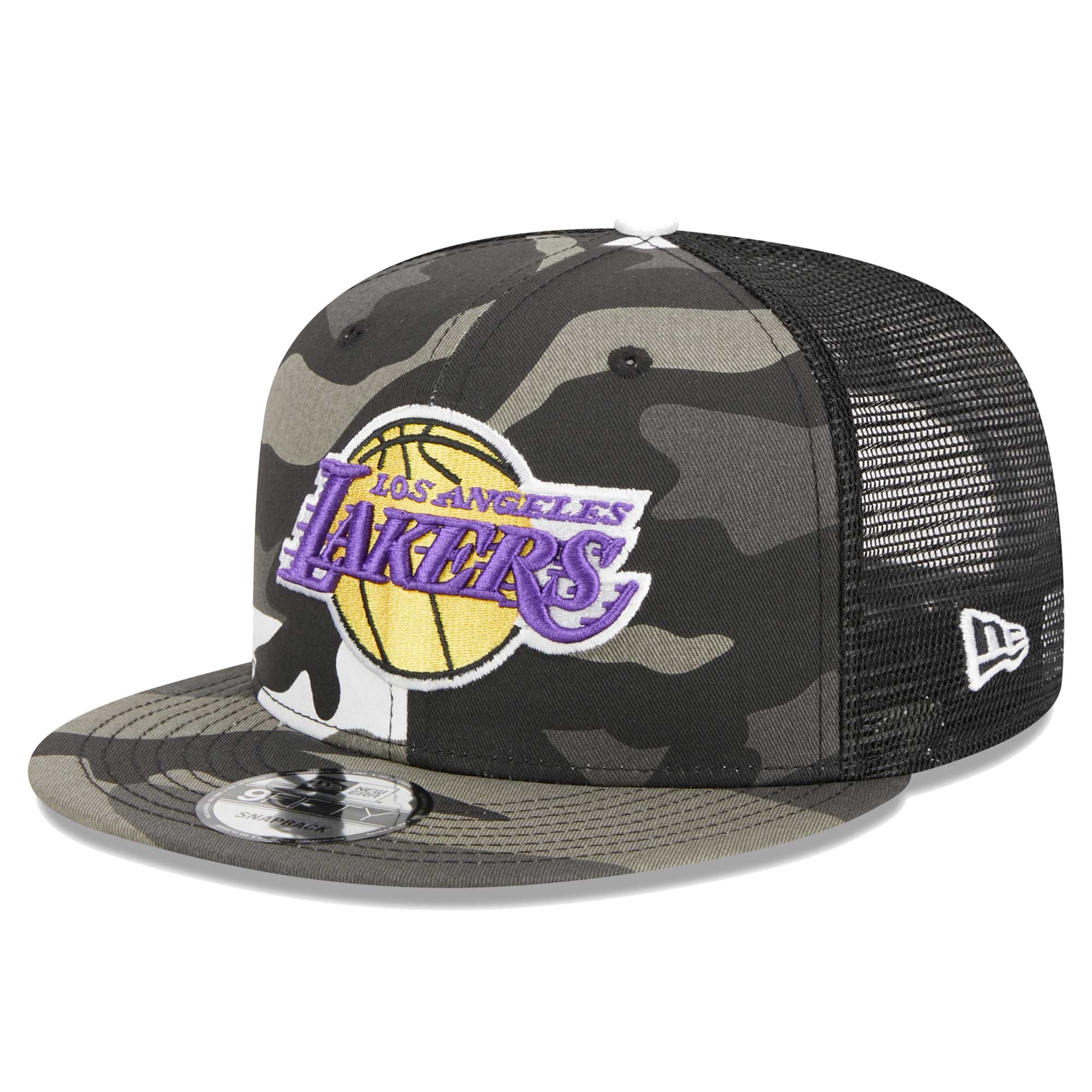 Los Angeles Lakers New Era Snow Camo Meshback 9FIFTY Snapback Hat - Camo