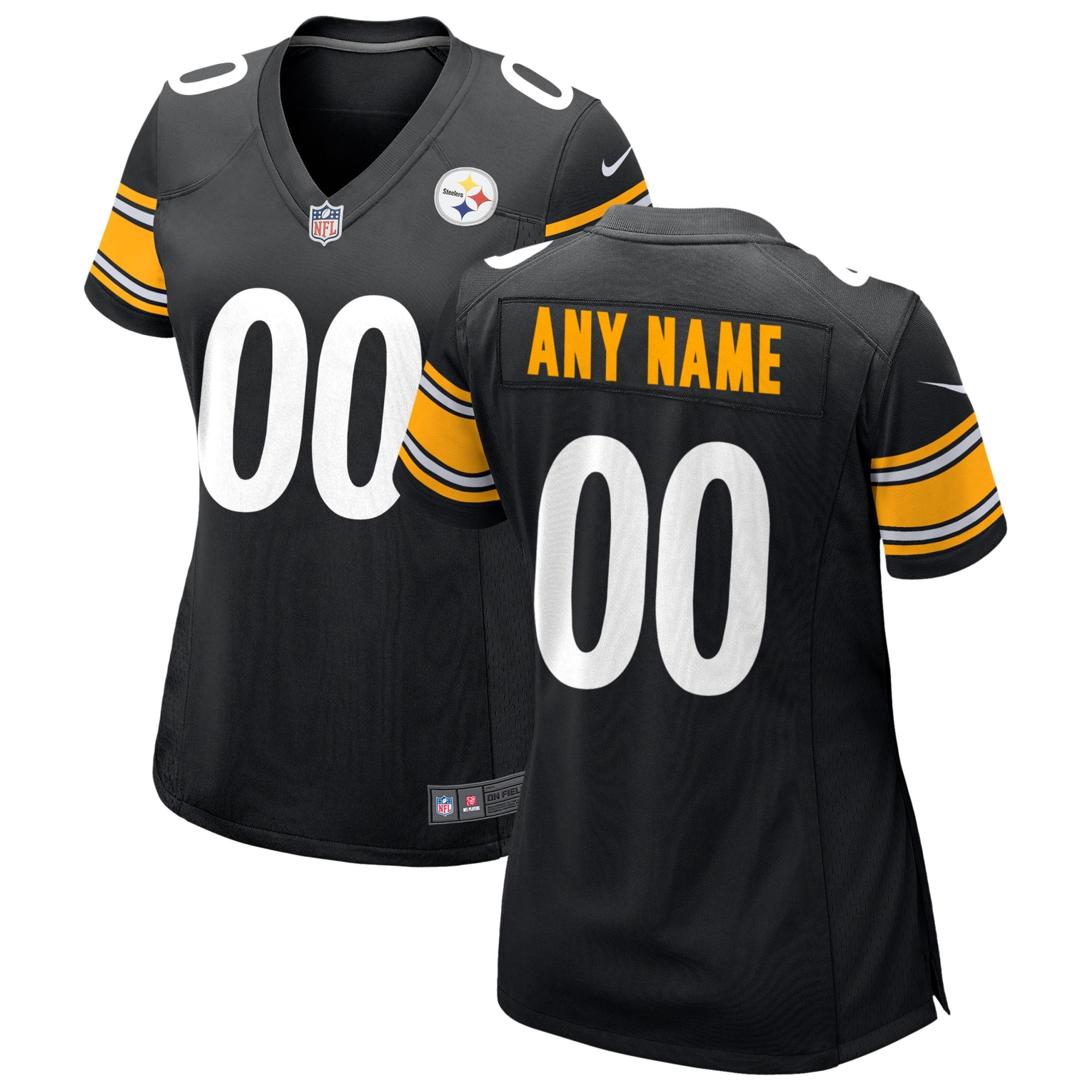 Pittsburgh Steelers Nike Women s Custom Game Jersey   Black