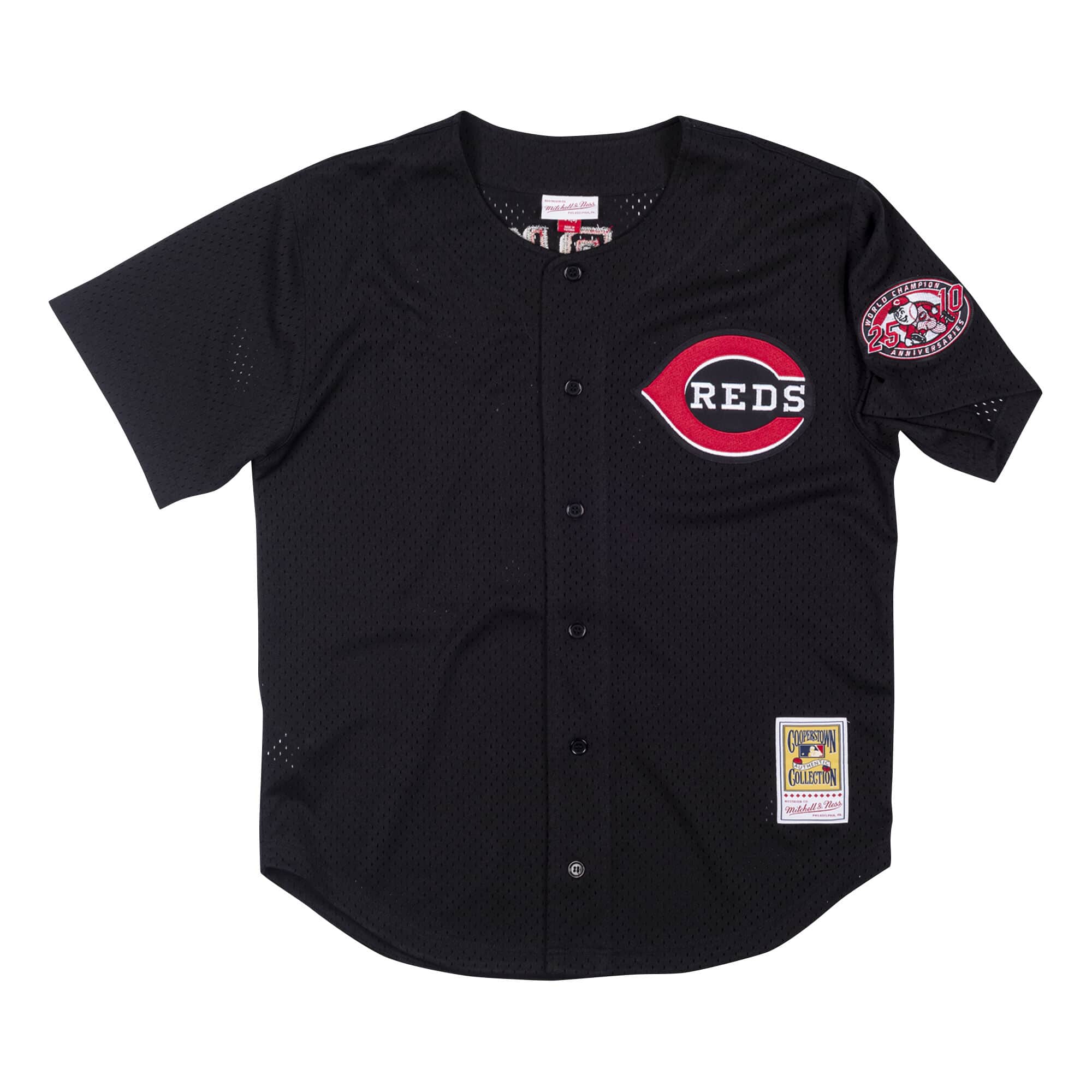 Authentic Barry Larkin Cincinnati Reds 2000 Button Front Jersey