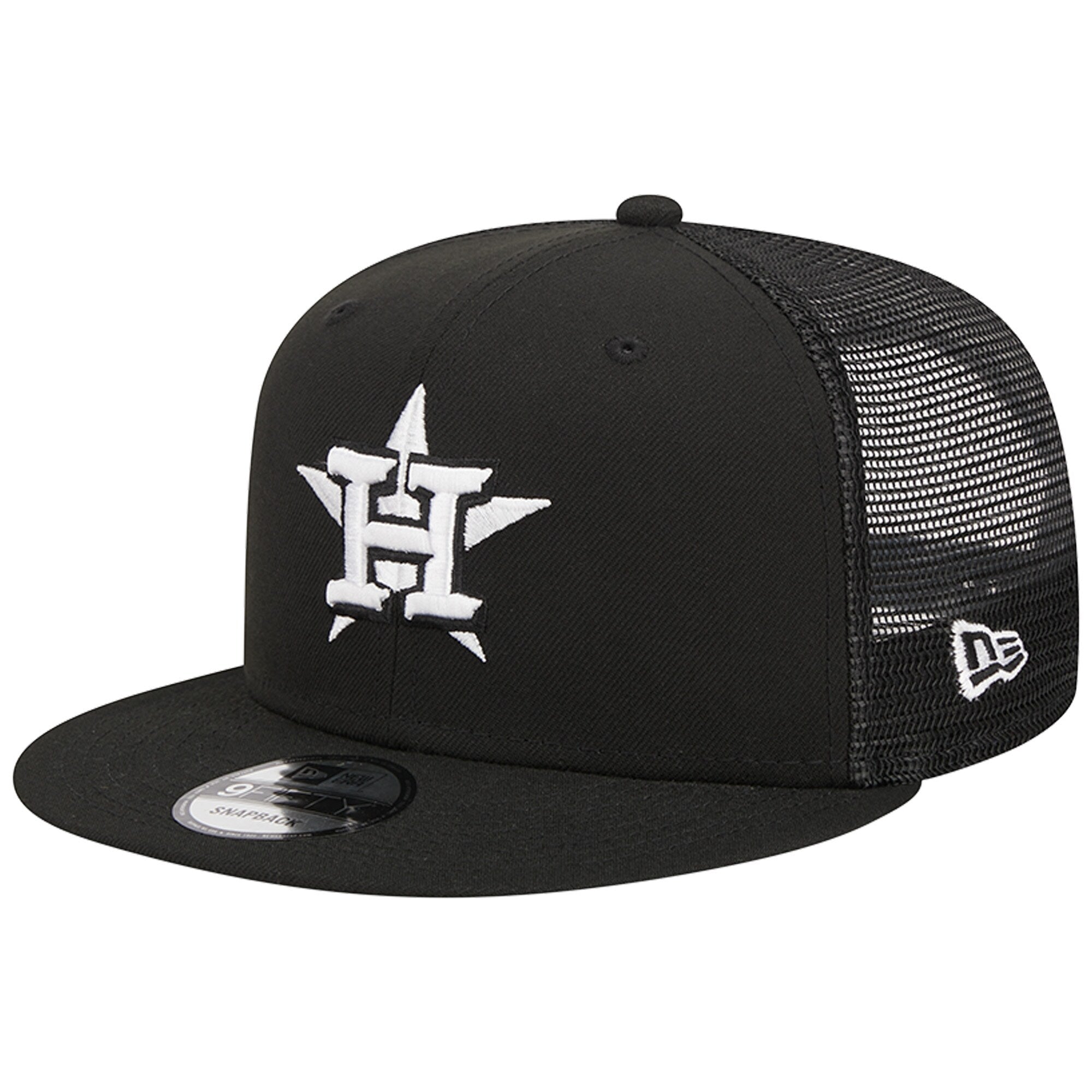 Houston Astros New Era Trucker 9FIFTY Snapback Hat - Black
