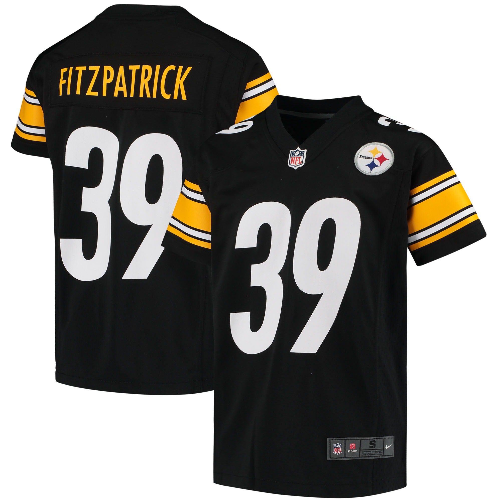 Minkah Fitzpatrick Pittsburgh Steelers Nike Youth Game Jersey   Black