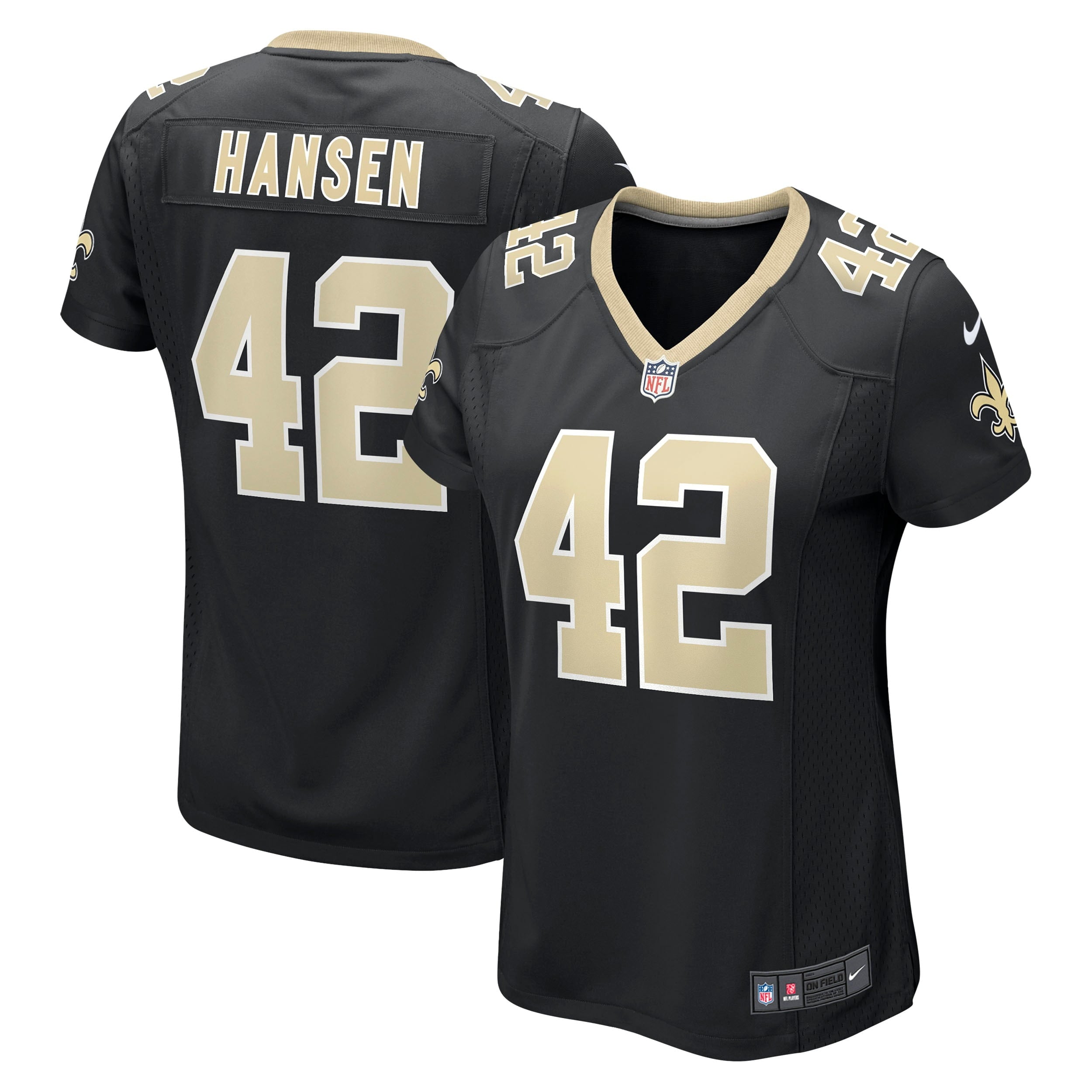 Women s Nike Chase Hansen Black New Orleans Saints Game Jersey