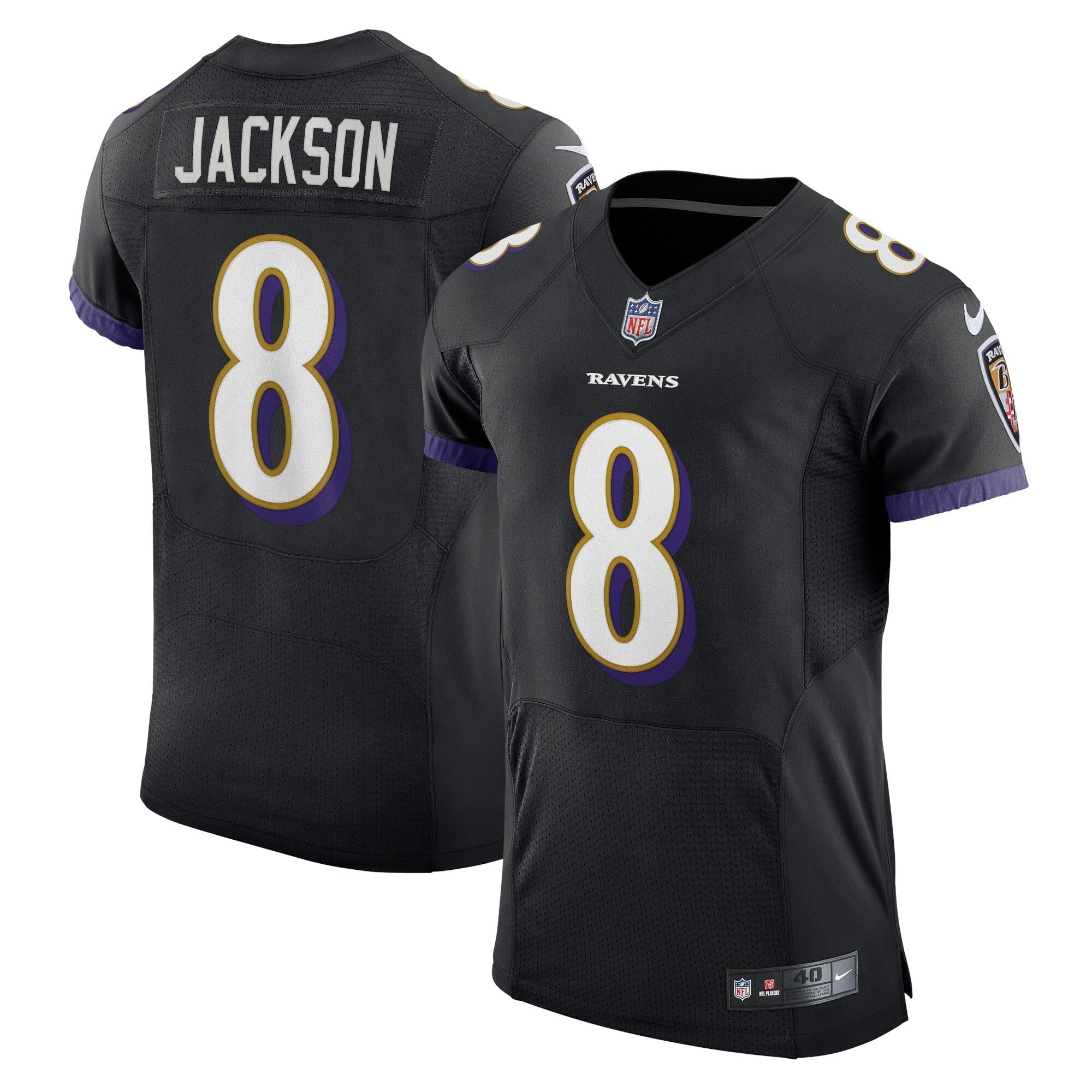Men s Nike Lamar Jackson Black Baltimore Ravens Alternate Vapor Elite Player Jersey