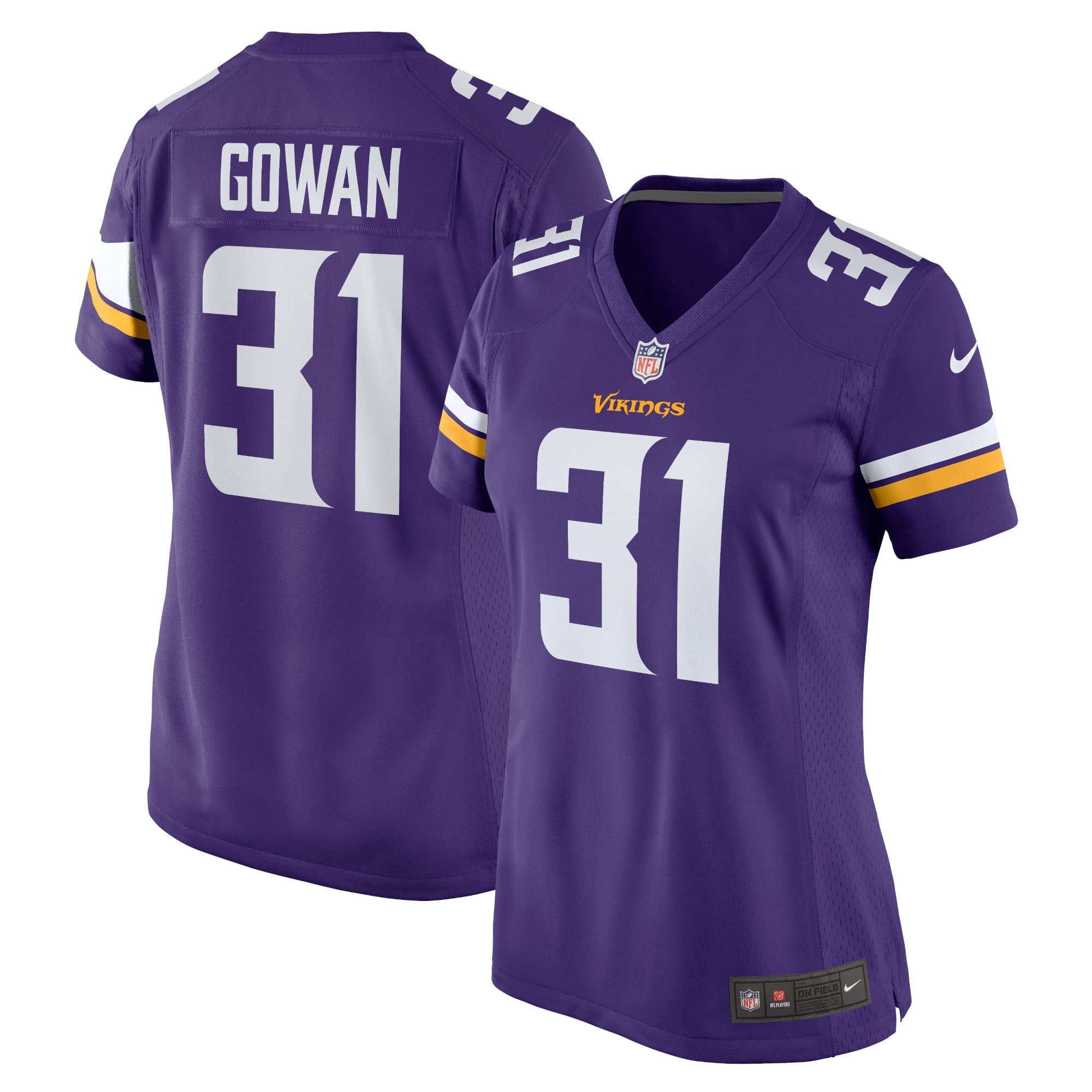 Women s Nike Tay Gowan Purple Minnesota Vikings Home Game Player Jersey