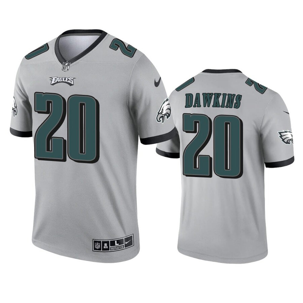 Youth Philadelphia Eagles Brian Dawkins Inverted Legend Jersey   Silver