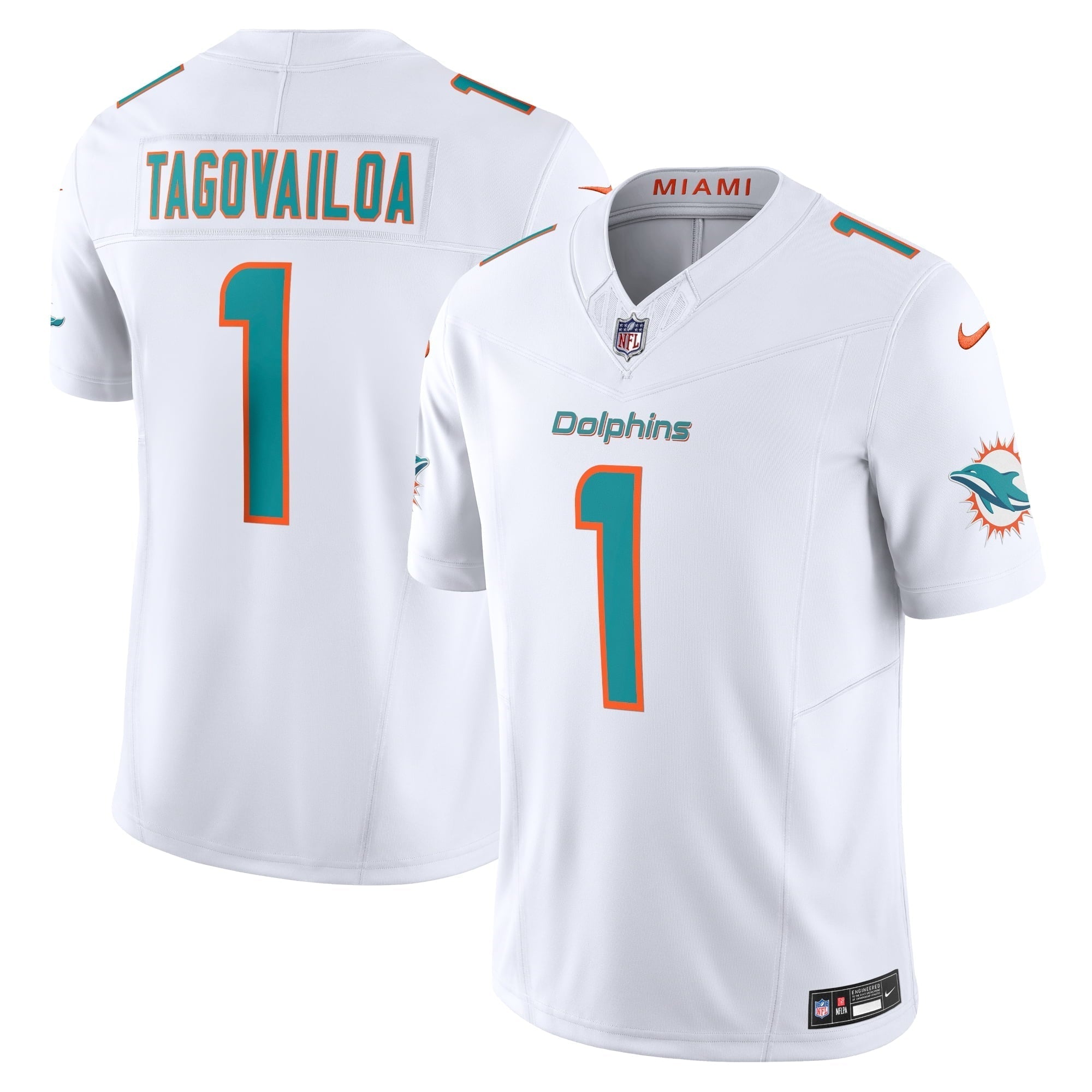 Men s Nike Tua Tagovailoa White Miami Dolphins Vapor F.U.S.E. Limited Jersey