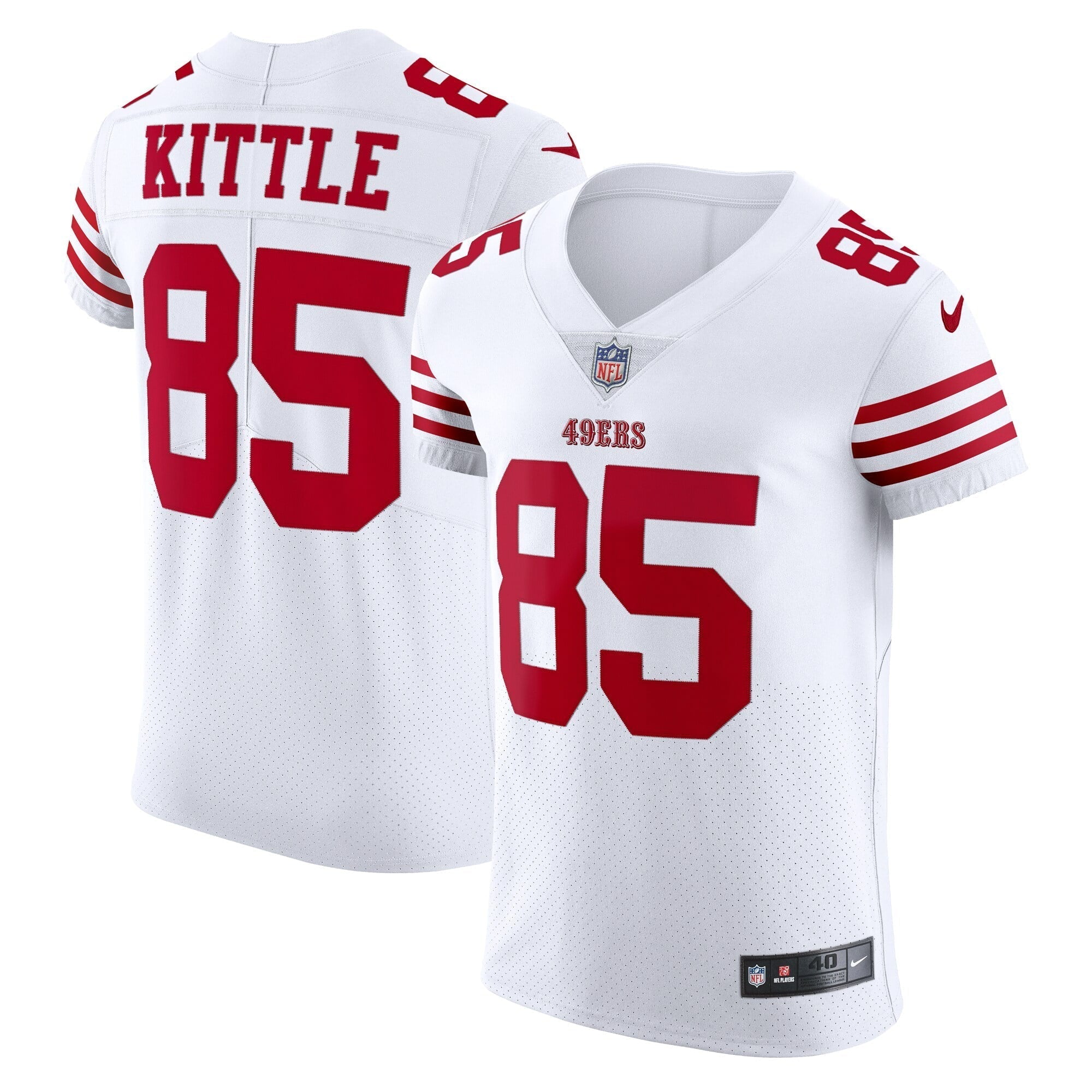 Men s Nike George Kittle White San Francisco 49ers Vapor Elite Jersey