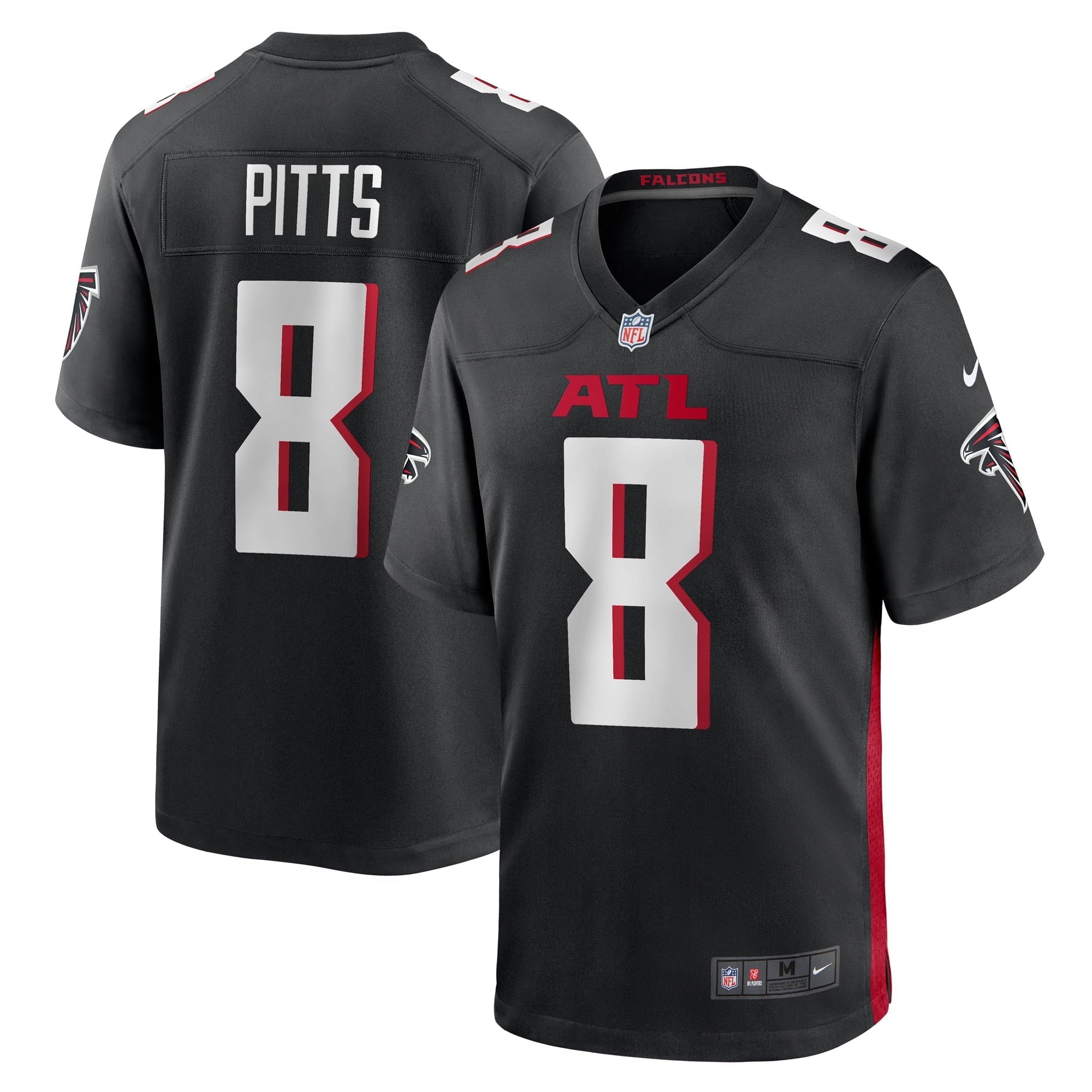 Men s Nike Kyle Pitts Black Atlanta Falcons Game Jersey