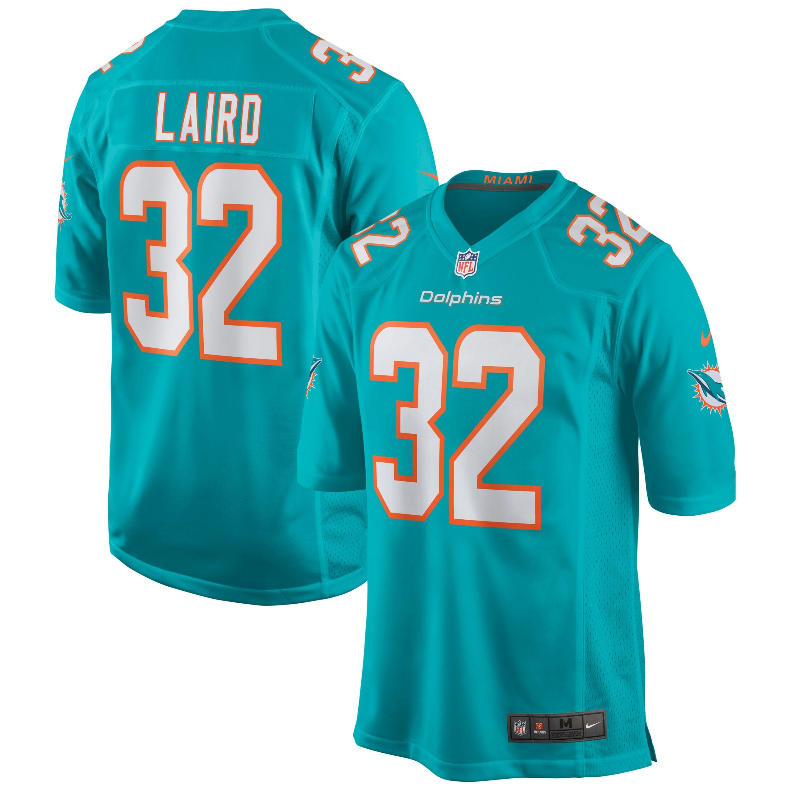 Patrick Laird Miami Dolphins Nike Game Jersey   Aqua
