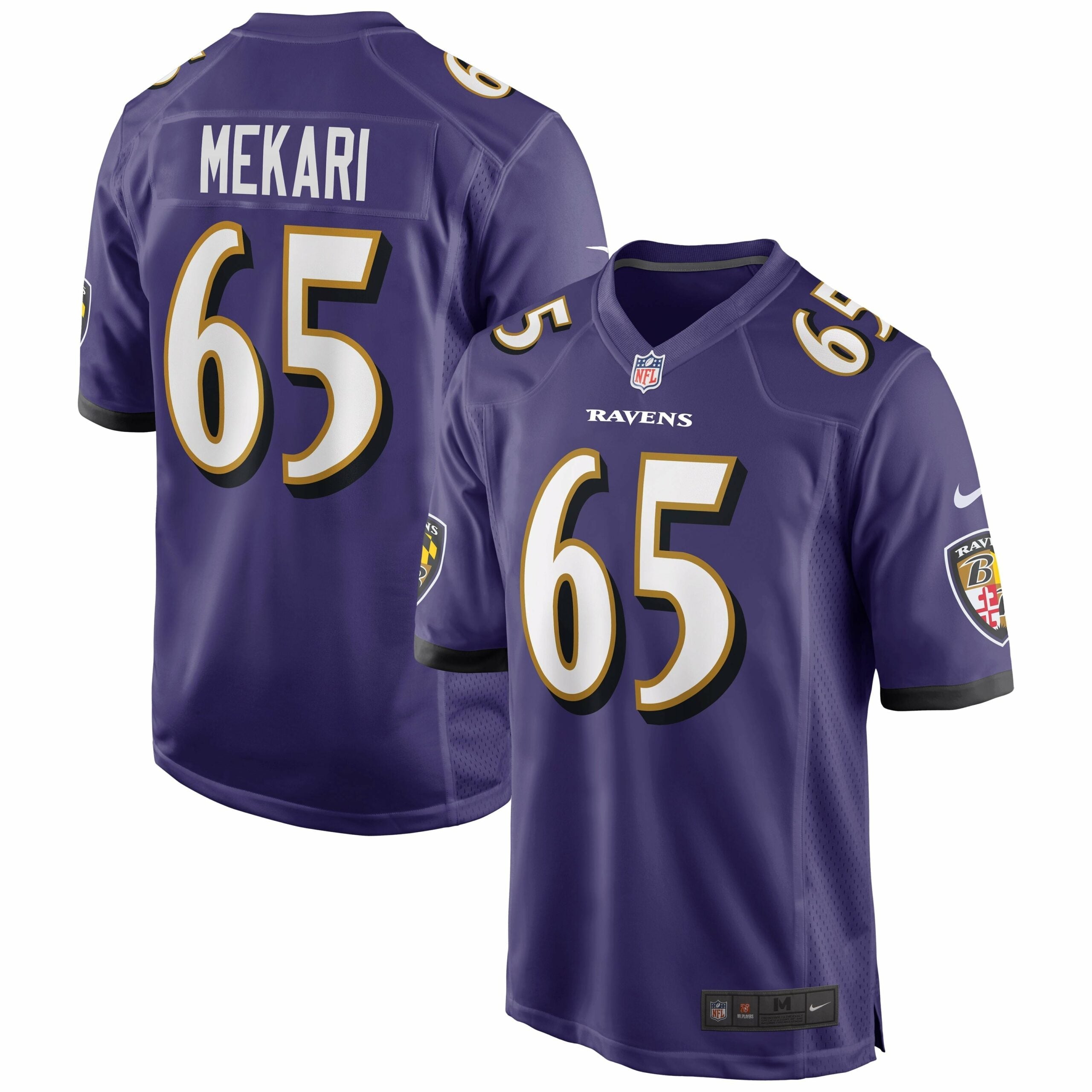 Men s Nike Patrick Mekari Purple Baltimore Ravens Game Player Jersey