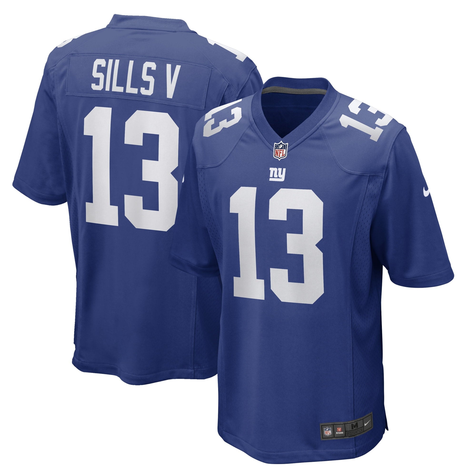 Men s Nike David Sills V Royal New York Giants Game Player Jersey