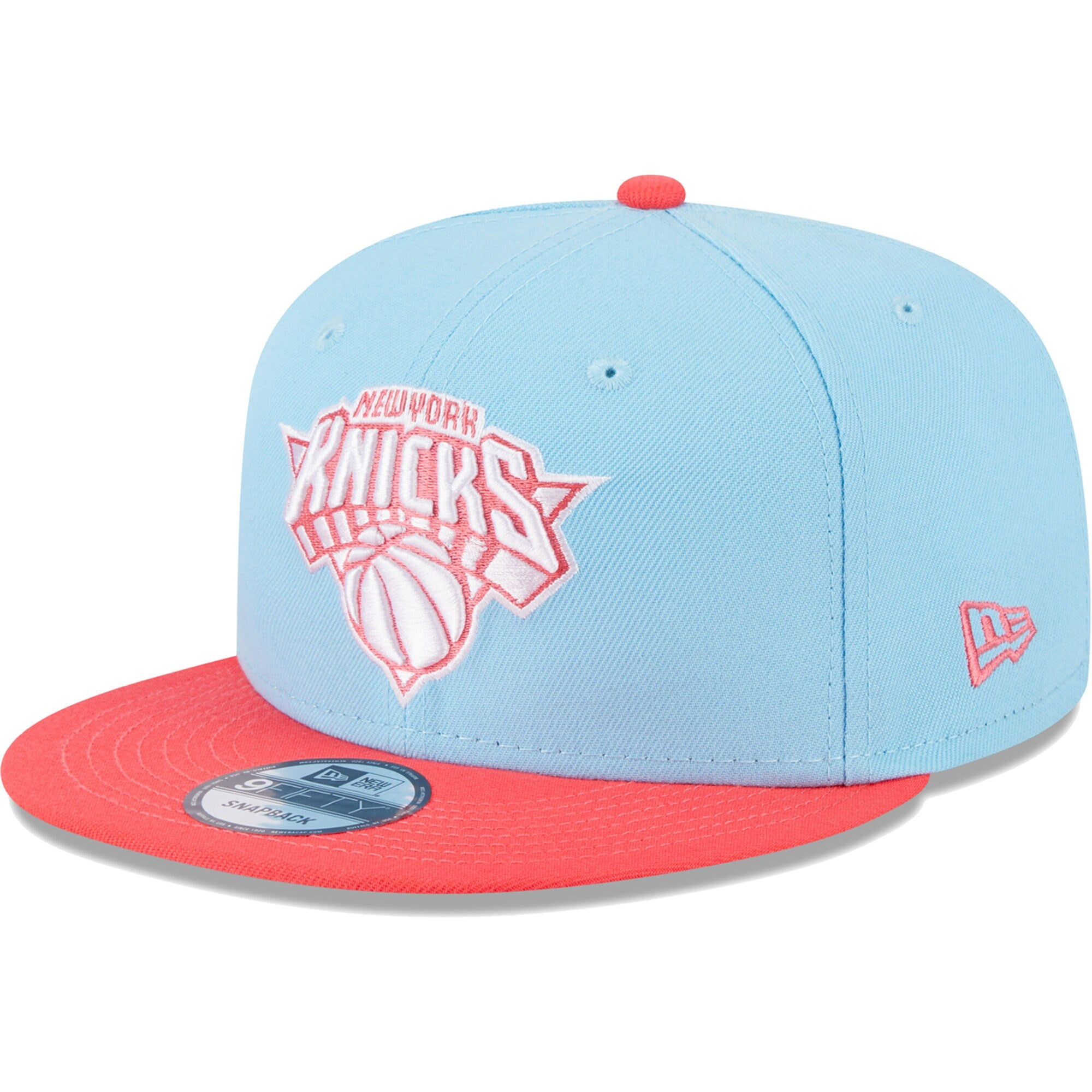 New York Knicks New Era 2-Tone Color Pack 9FIFTY Snapback Hat - Powder Blue/Red