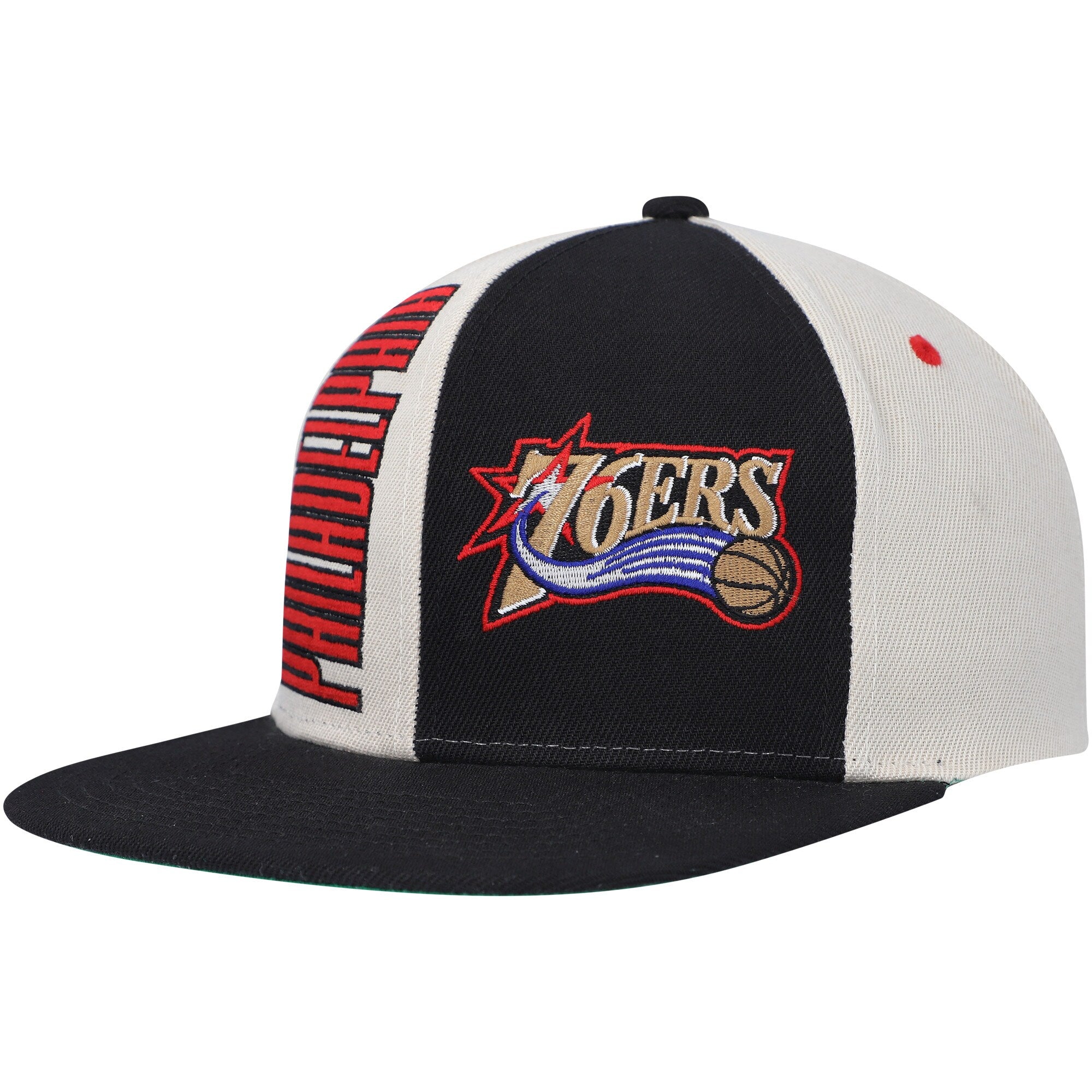 Philadelphia 76ers Mitchell & Ness Hardwood Classics Pop Snapback Hat - Cream