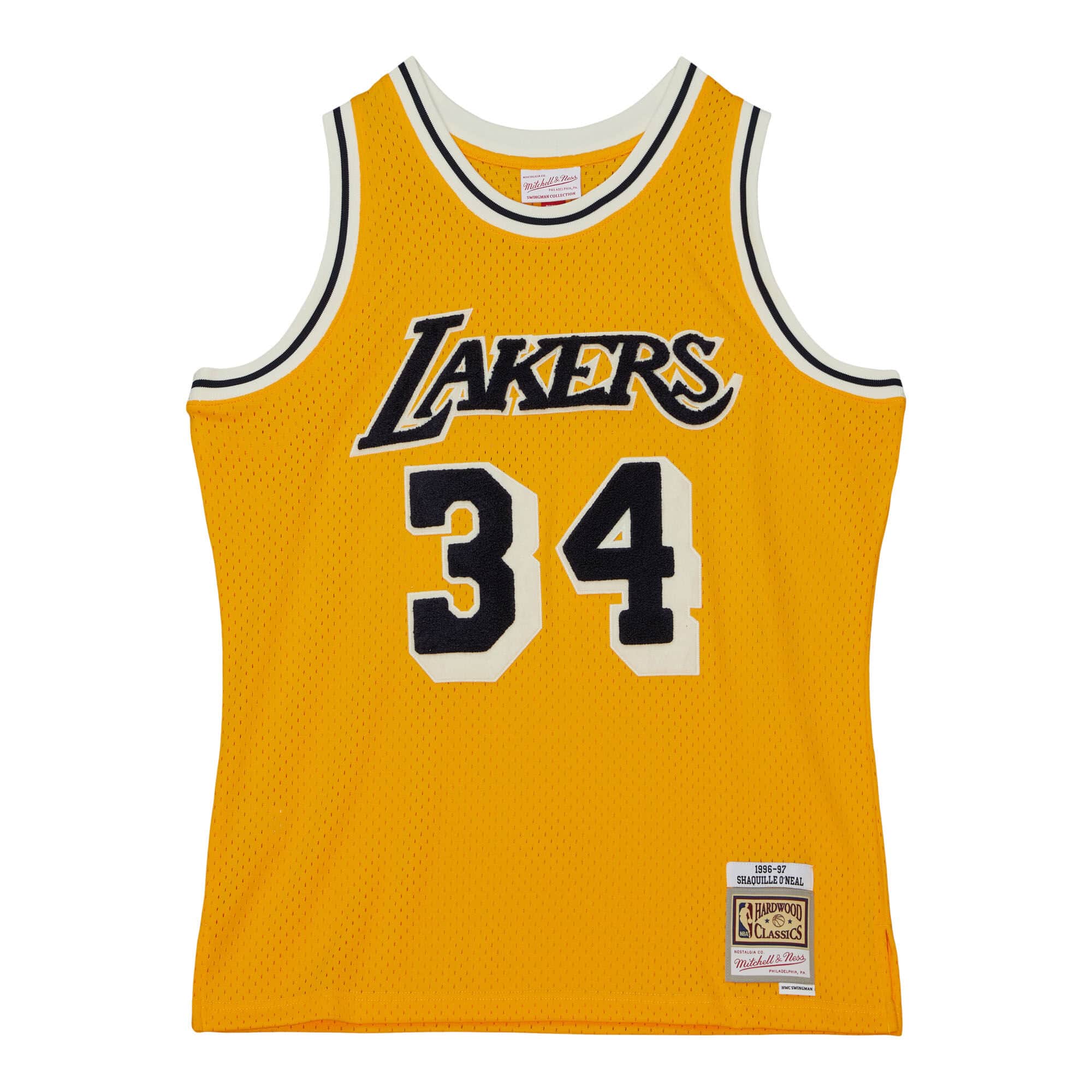 Off Court Chenille Swingman Shaquille O'Neal Los Angeles Lakers 1996-97 Jersey