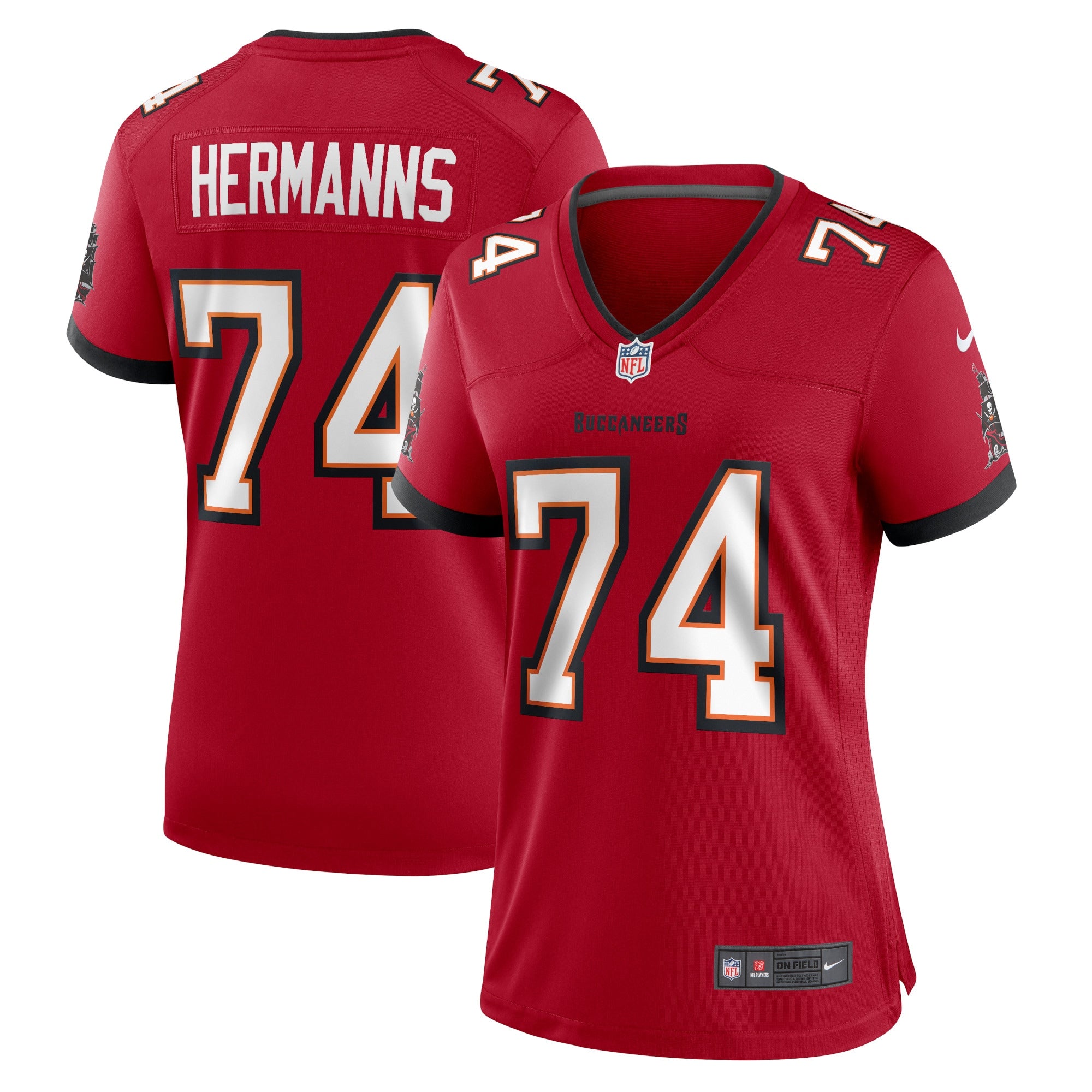 Grant Hermanns Tampa Bay Buccaneers Nike Women s Home Game Player Jersey   Red