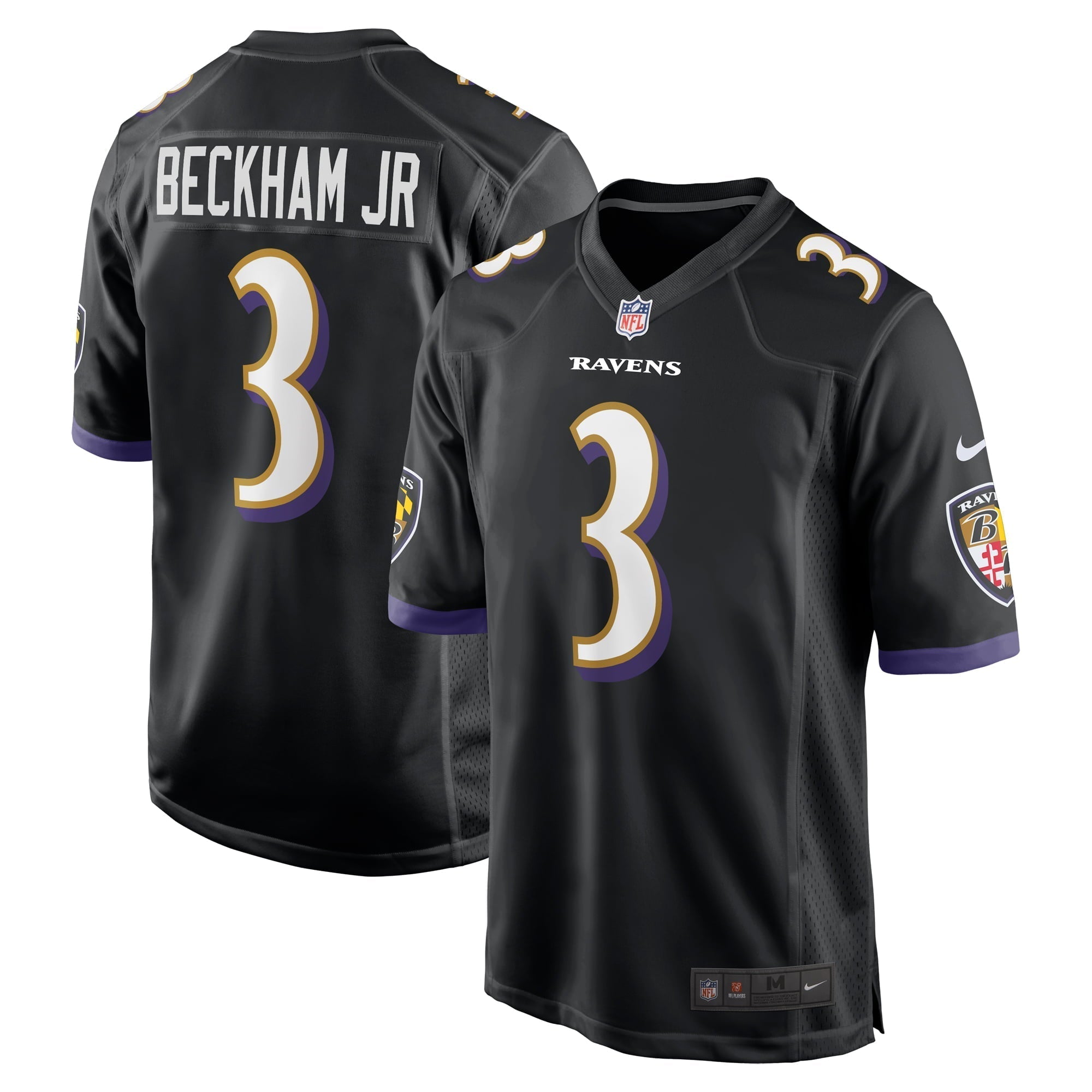 Men s Nike Odell Beckham Jr. Black Baltimore Ravens Alternate Game Jersey