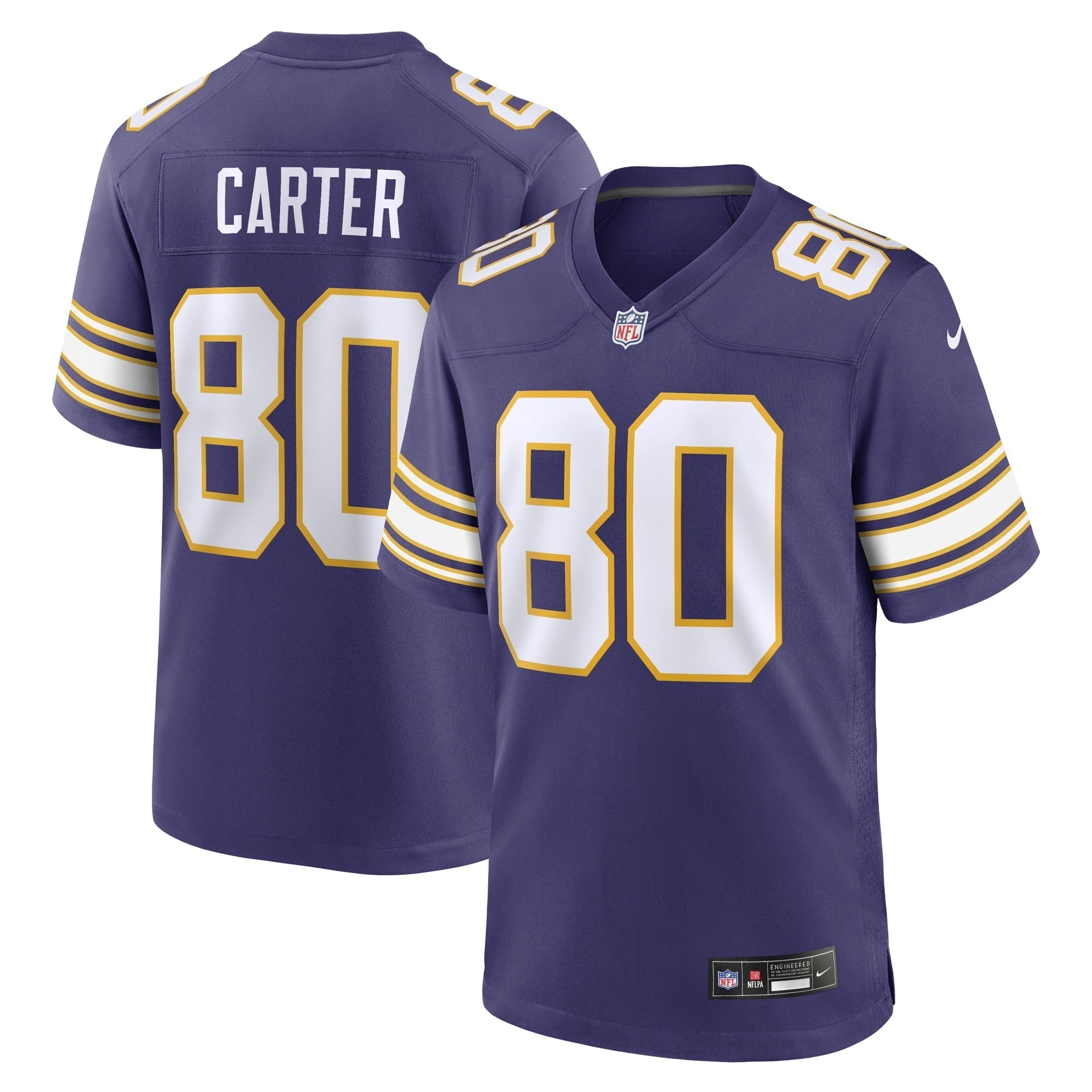 Men s Nike Cris Carter Purple Minnesota Vikings Classic Retired Player Game Jersey