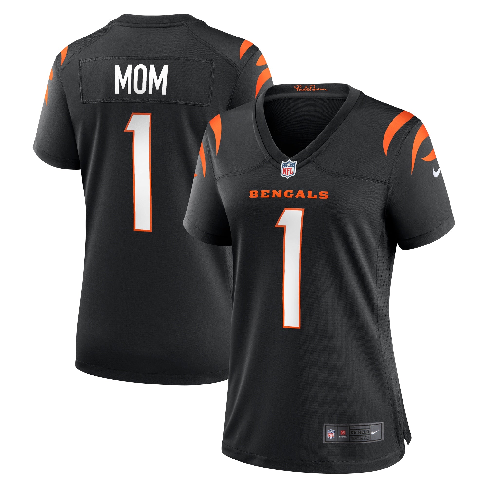Number 1 Mom Cincinnati Bengals Nike Women s Game Jersey   Black