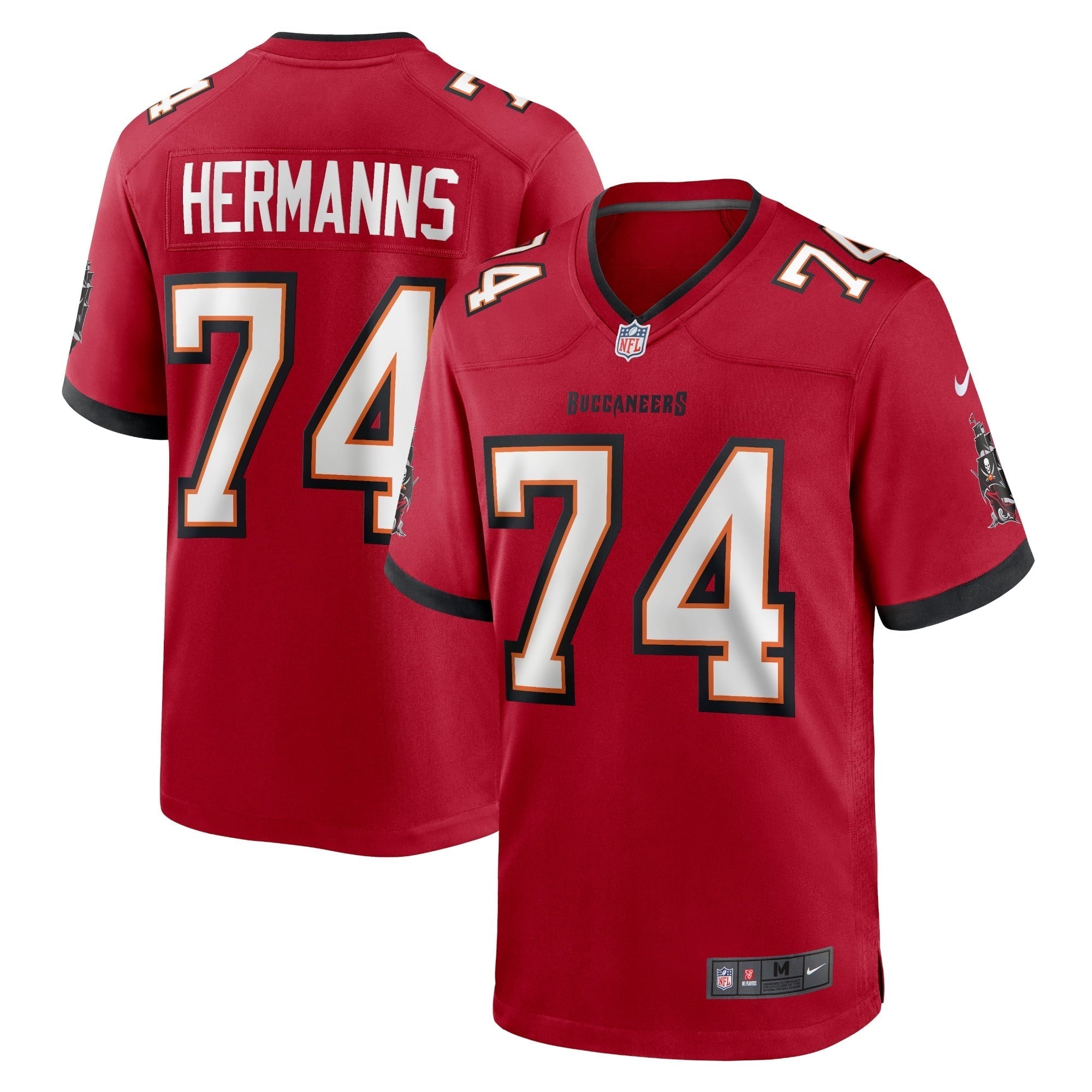Men s Nike Grant Hermanns Red Tampa Bay Buccaneers Home Game Player Jersey
