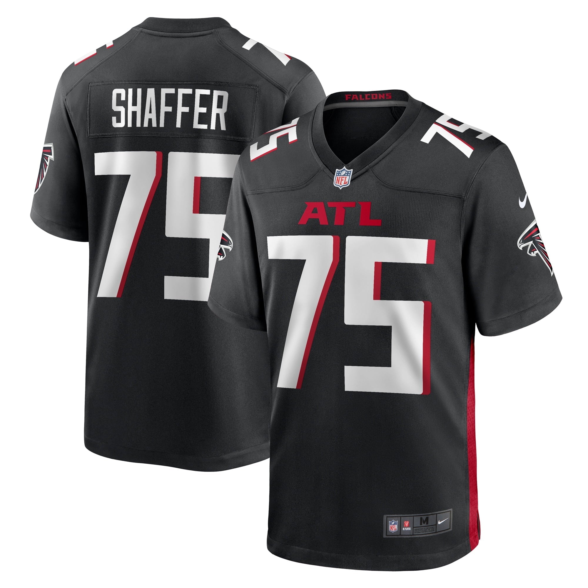 Men s Nike Justin Shaffer Black Atlanta Falcons Player Game Jersey