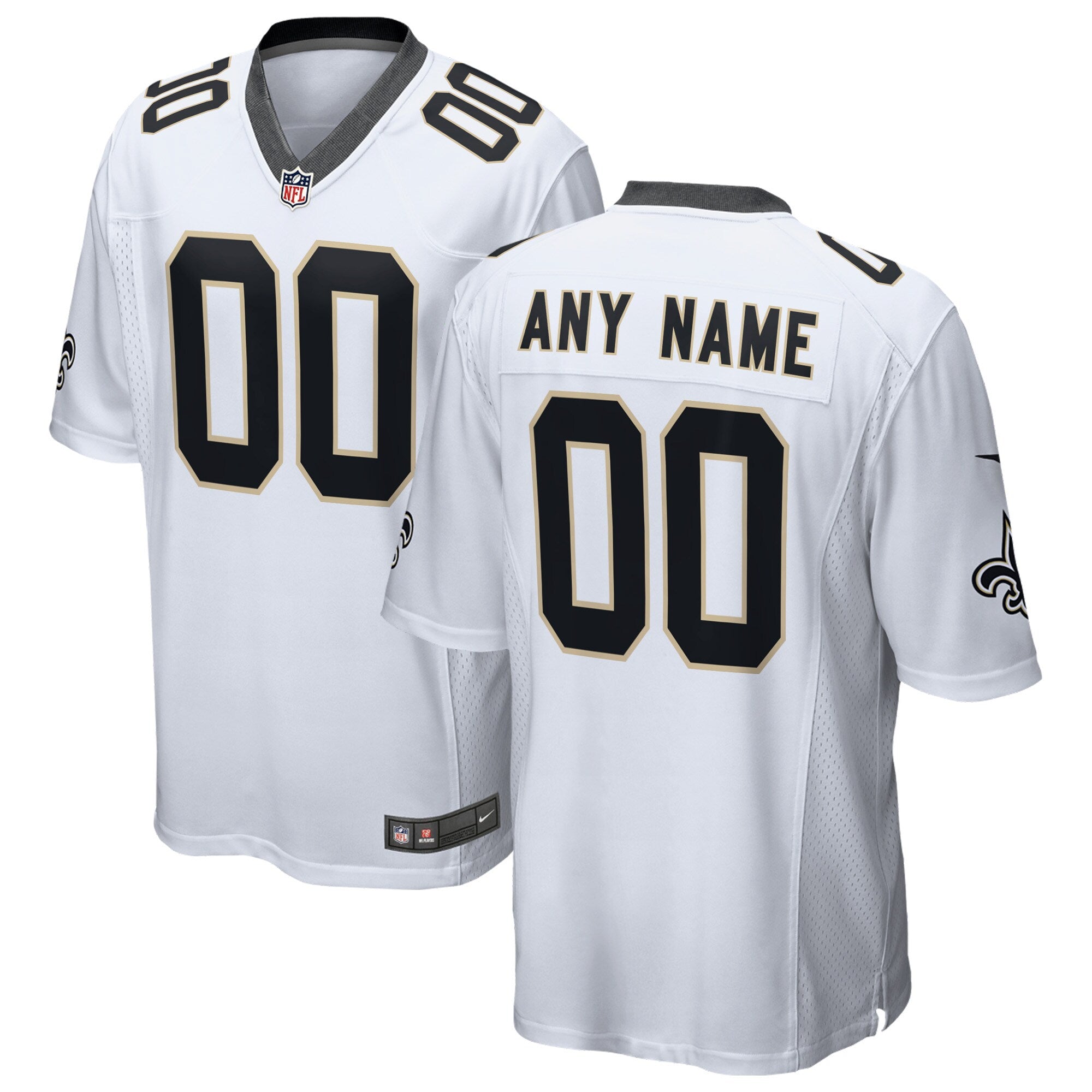 New Orleans Saints Nike 2018 Custom Game Jersey   White