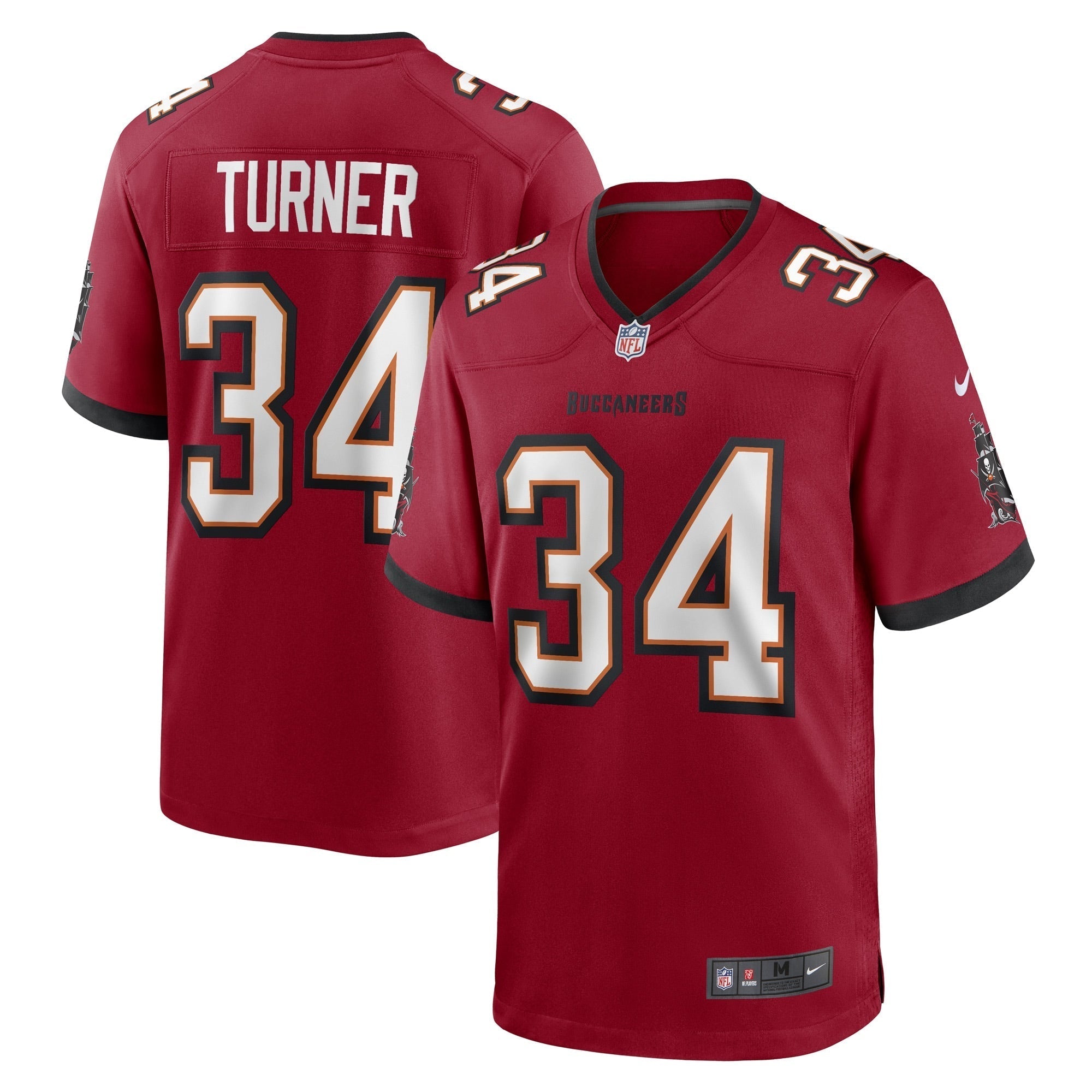 Men s Nike Nolan Turner Red Tampa Bay Buccaneers Game Player Jersey