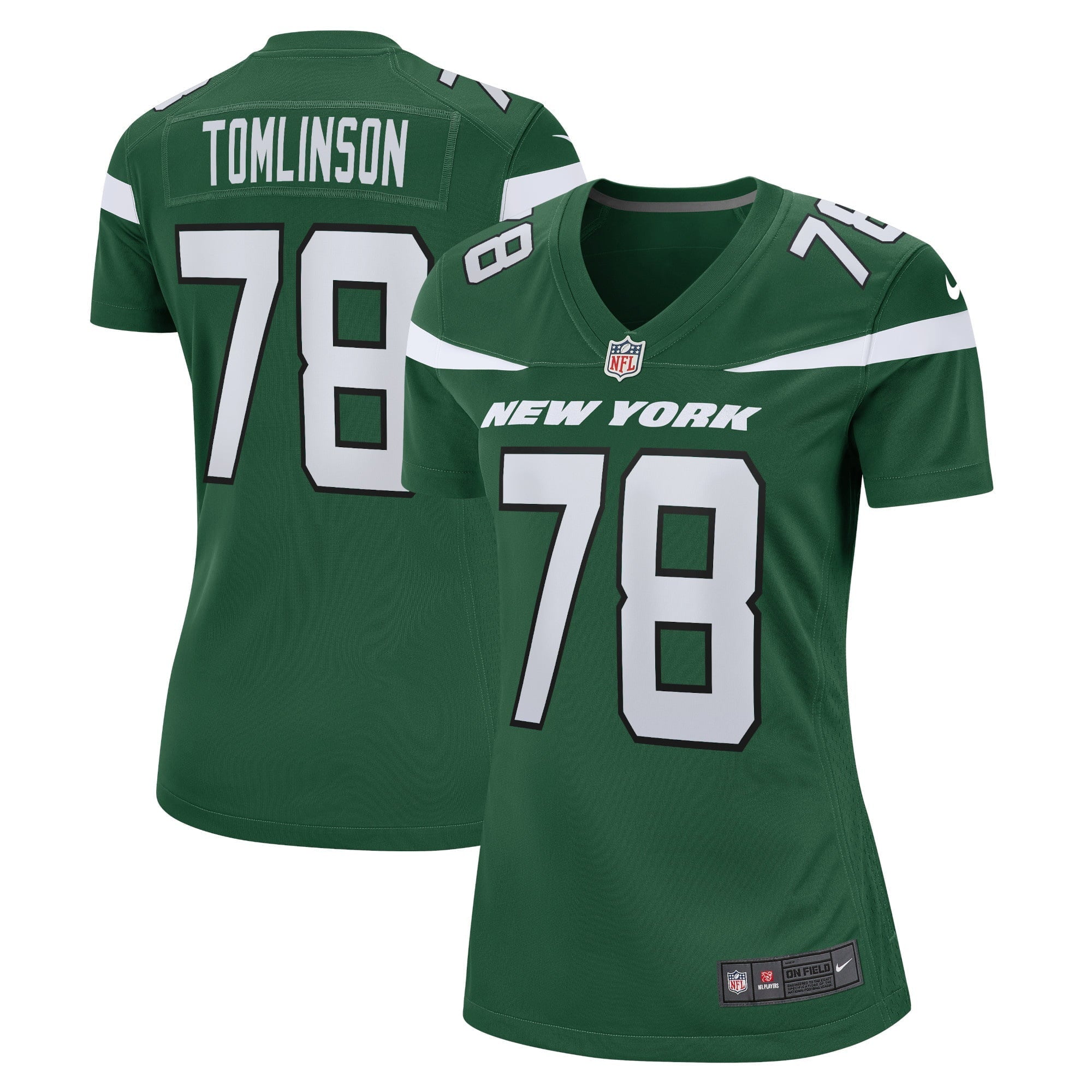 Women s Nike Laken Tomlinson Gotham Green New York Jets Game Jersey