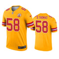Men s Kansas City Chiefs Derrick Thomas Inverted Legend Jersey   Gold