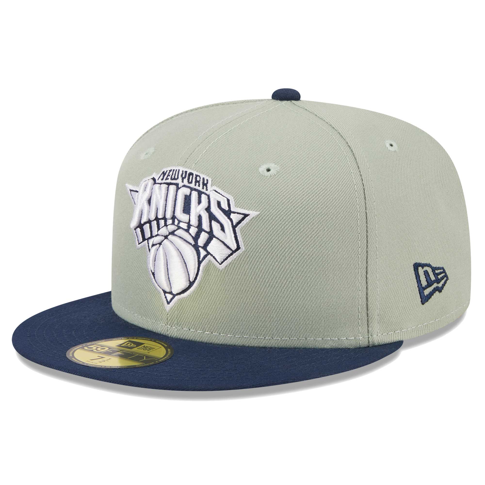 New York Knicks New Era Two-Tone Color Pack 59FIFTY Fitted Hat - Sage/Navy
