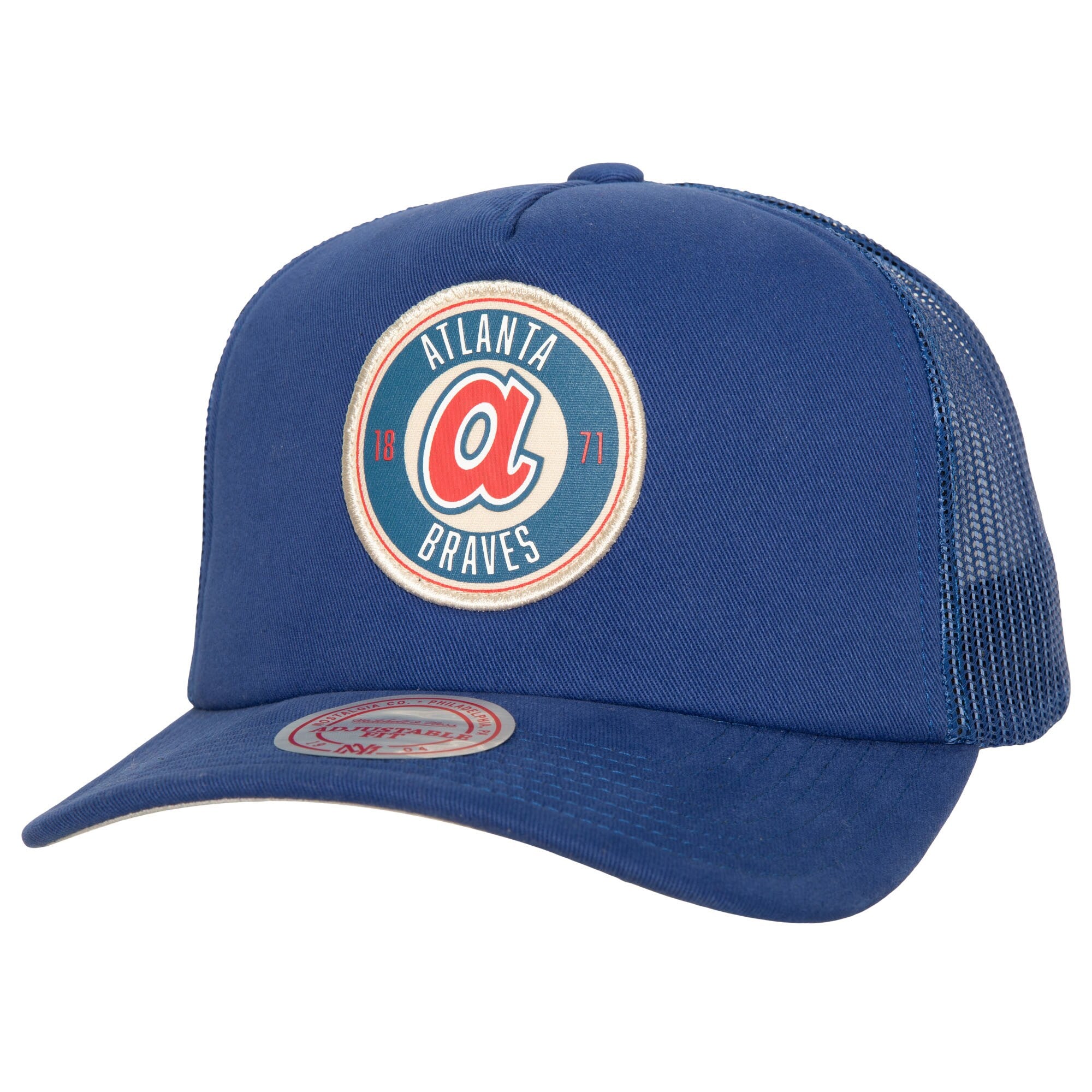 Atlanta Braves Mitchell & Ness Cooperstown Collection Circle Change Trucker Adjustable Hat - Royal