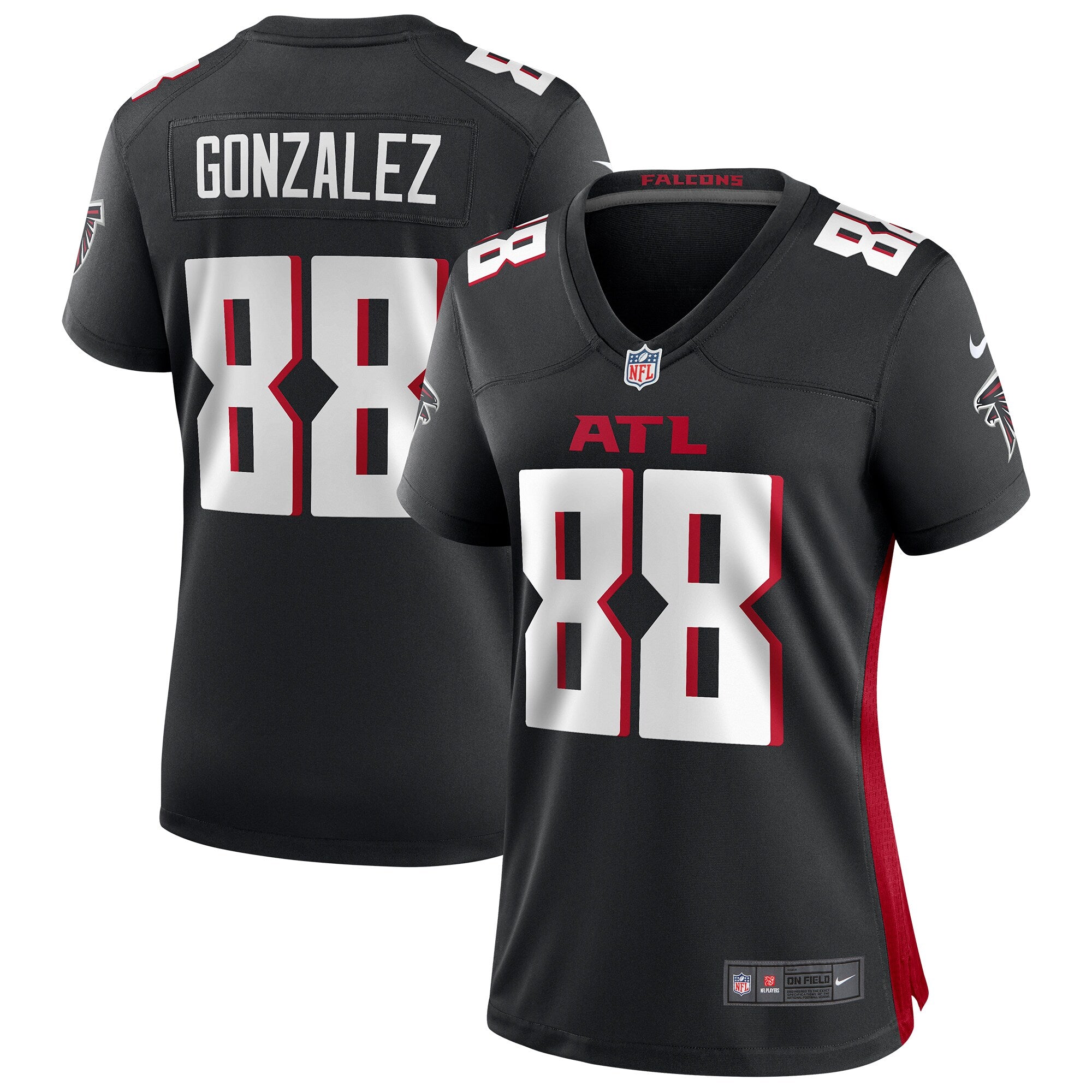 Tony Gonzalez Atlanta Falcons Nike Women s Game Retired Player Jersey   Black
