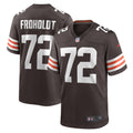 Men s Nike Hjalte Froholdt Brown Cleveland Browns Game Player Jersey