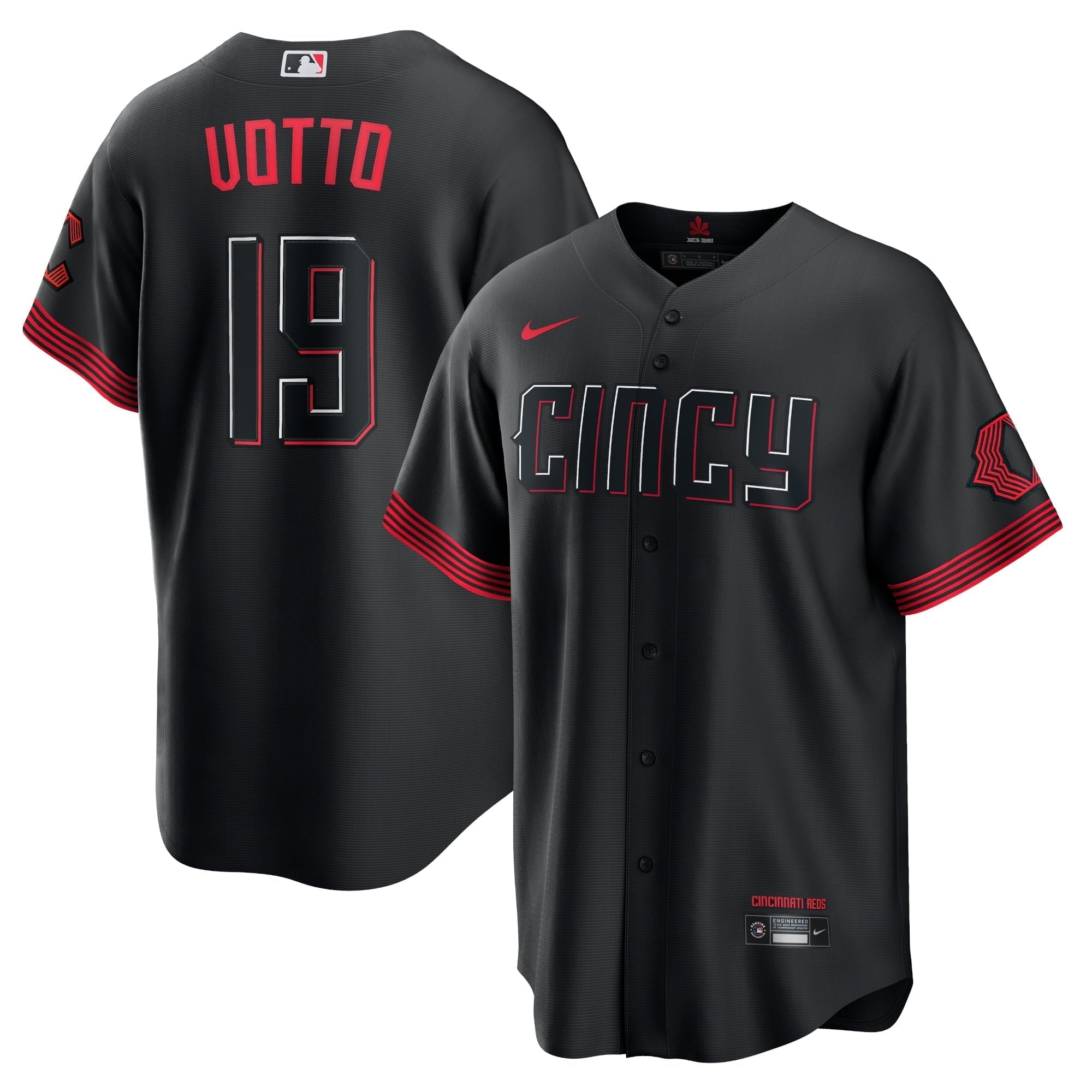 Men's Nike Joey Votto Black Cincinnati Reds 2023 City Connect Replica Player Jersey