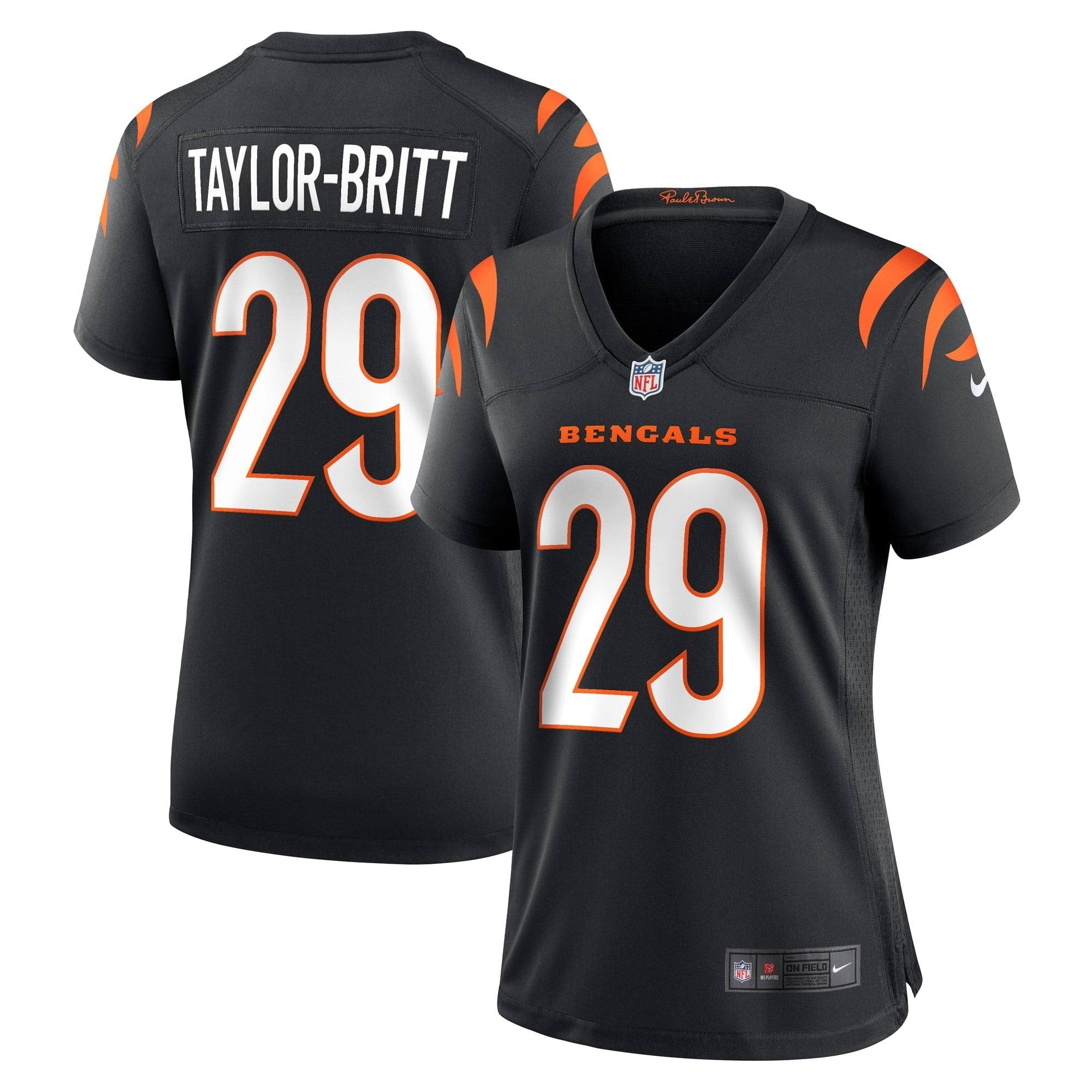 Women s Nike Cam Taylor-Britt Black Cincinnati Bengals Game Player Jersey