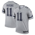 Men s Nike Micah Parsons Gray Dallas Cowboys Inverted Legend Player Jersey