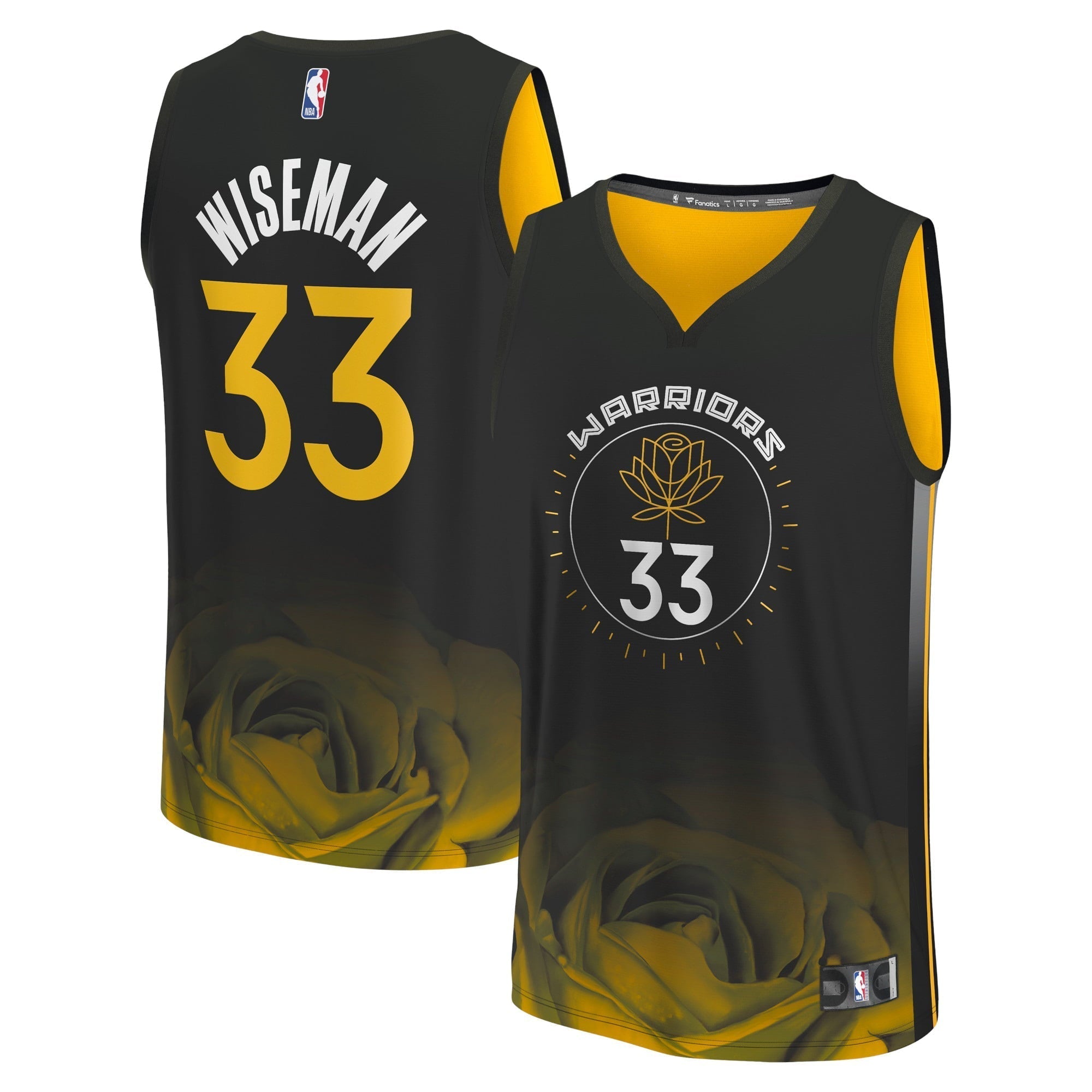Men's Fanatics Branded James Wiseman Black Golden State Warriors 2022/23 Fastbreak Jersey - City Edition