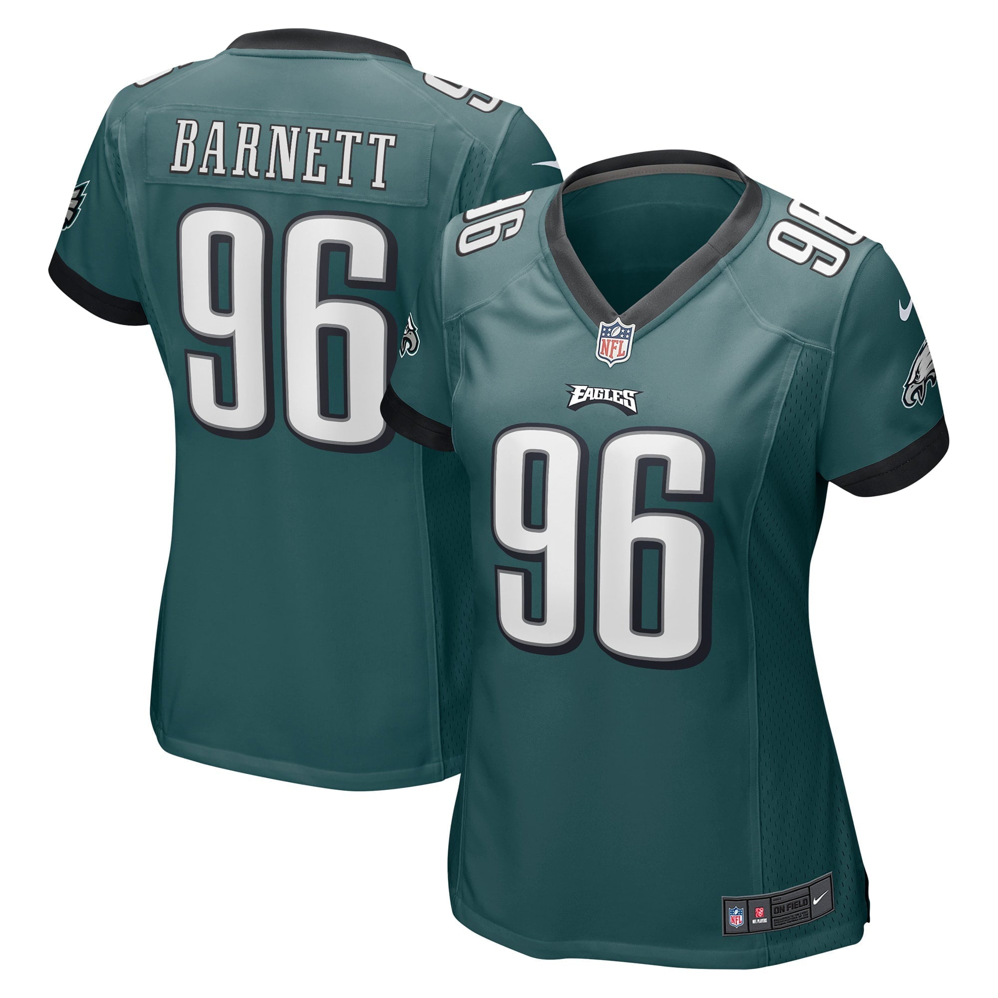 Women s Nike Derek Barnett Midnight Green Philadelphia Eagles Game Jersey
